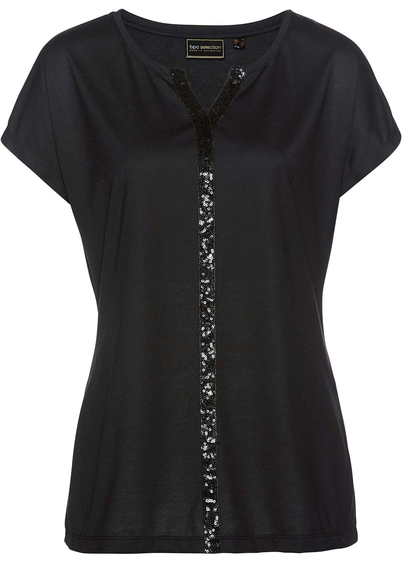 T-shirt long à paillettes