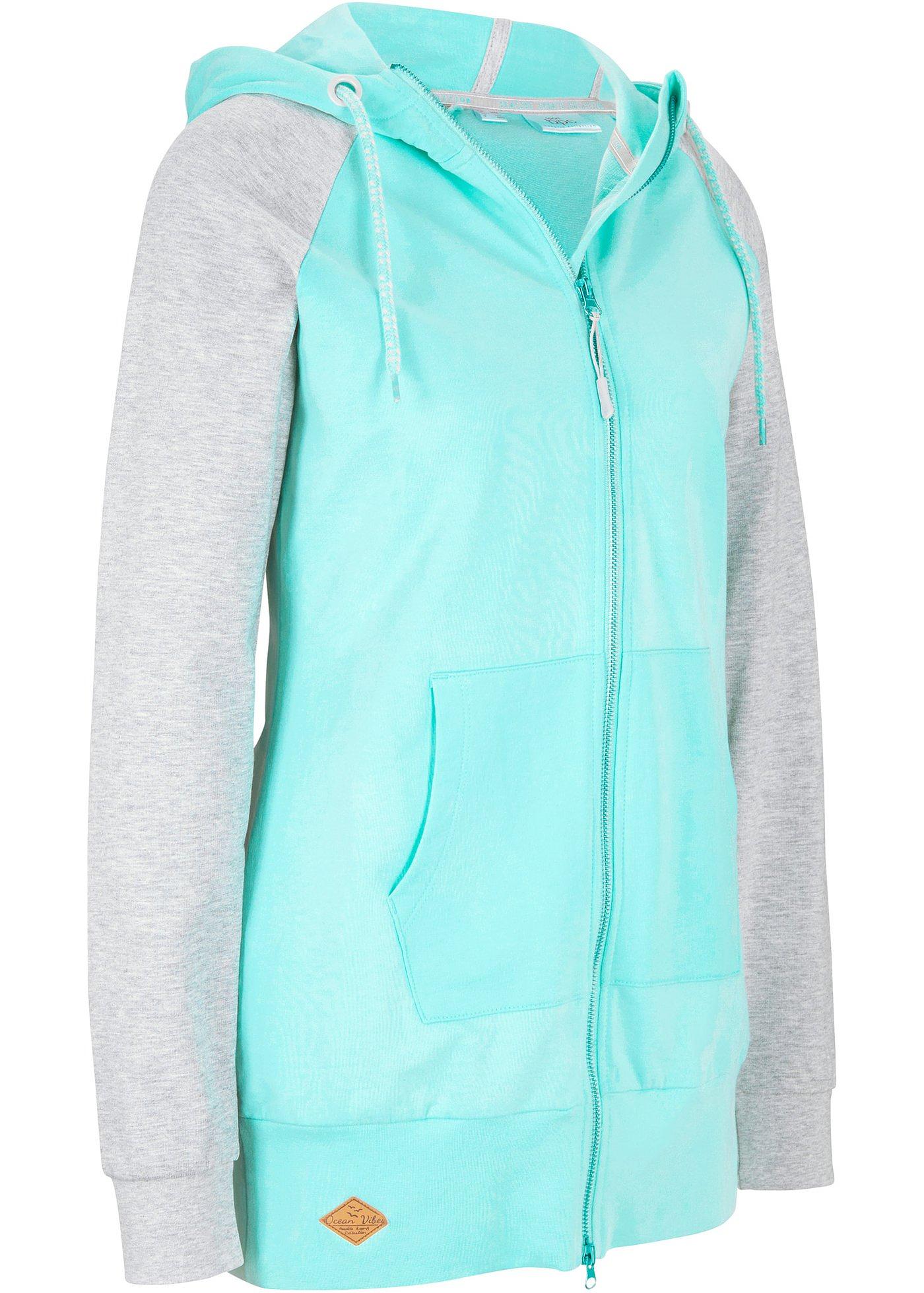 Veste sweat-shirt en coton, manches longues