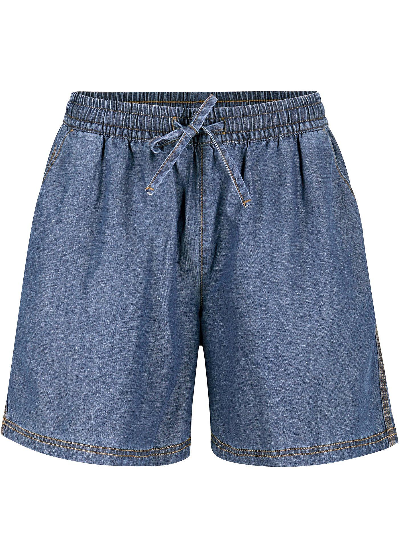 Short en denim léger avec taille confortable, extra large