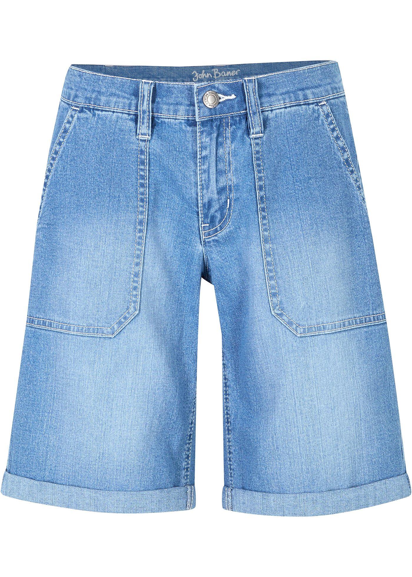 Bermuda en jean extensible
