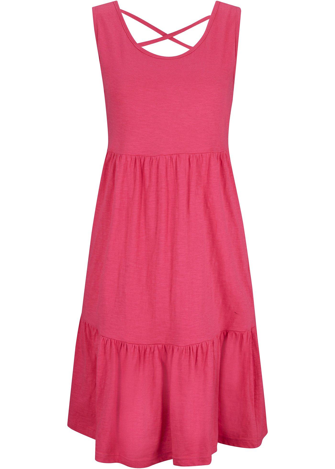 Robe en jersey à volants et détail dos