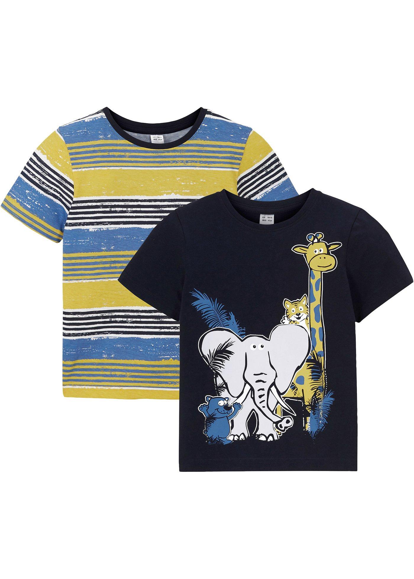 Lot de 2 T-shirts enfant avec imprimé coton bio