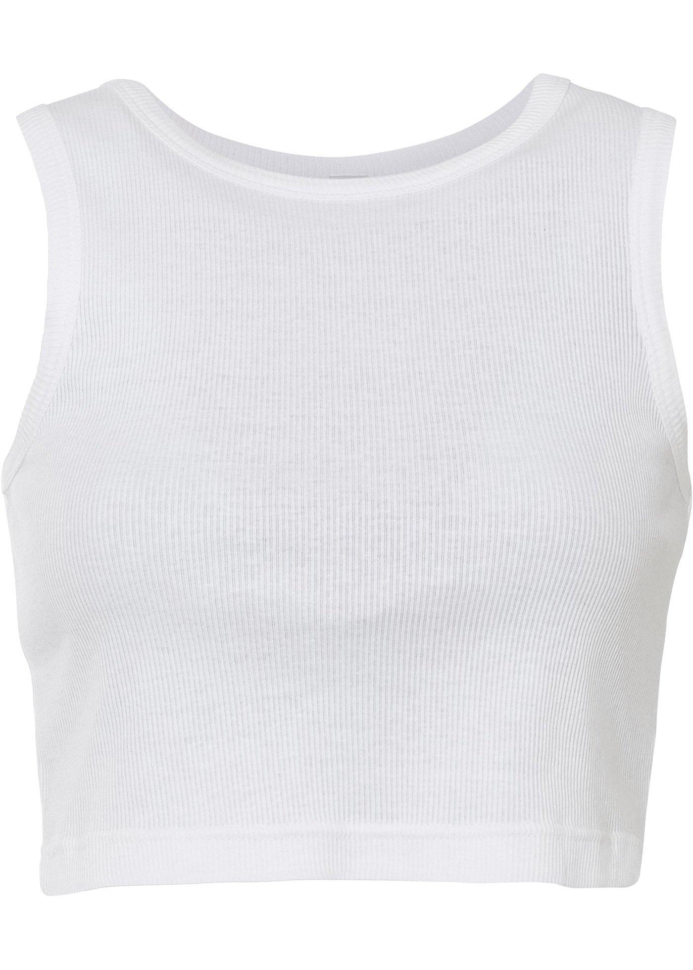 T-shirt raccourci côtelé