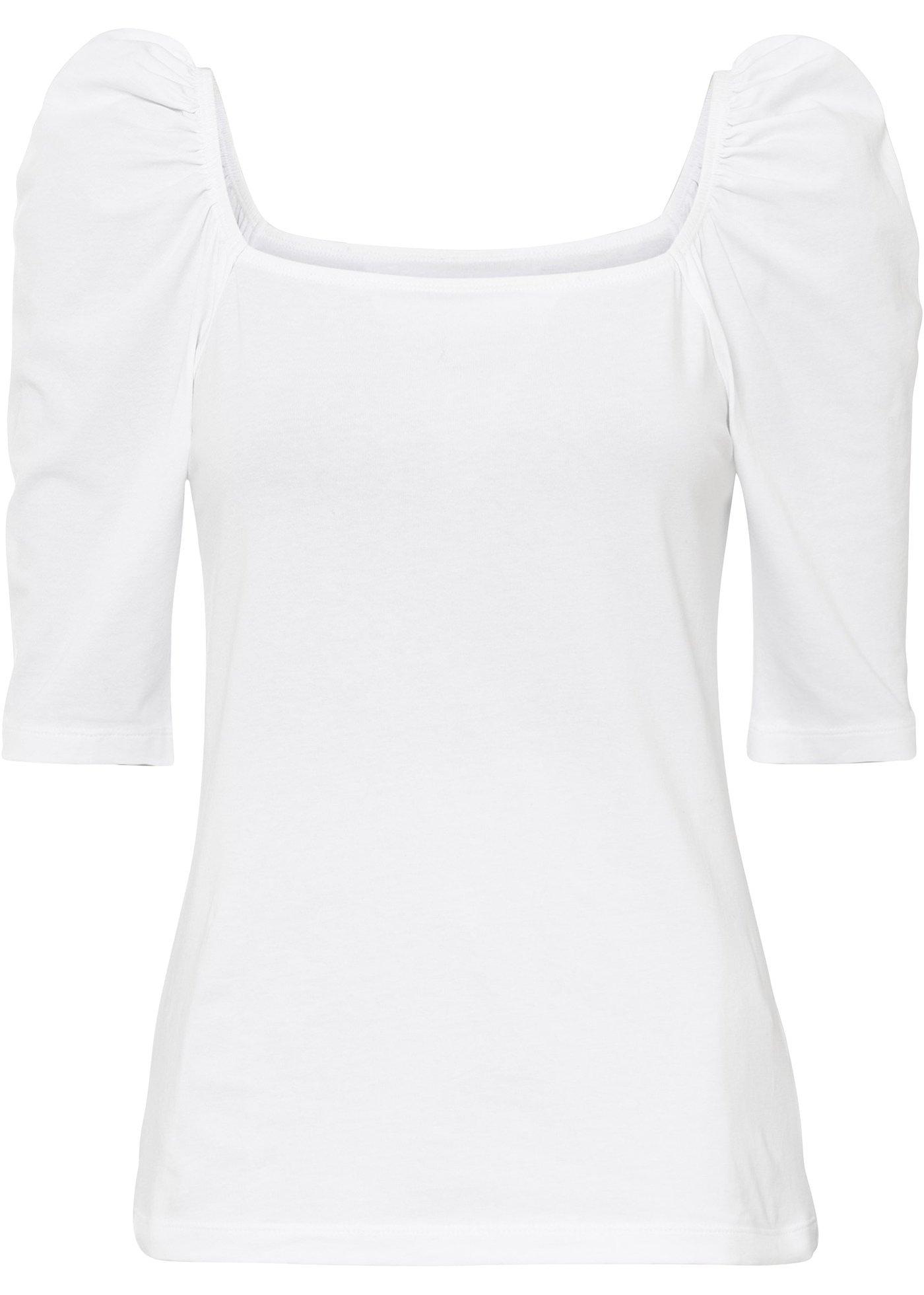 T-shirt avec manches bouffantes en coton bio