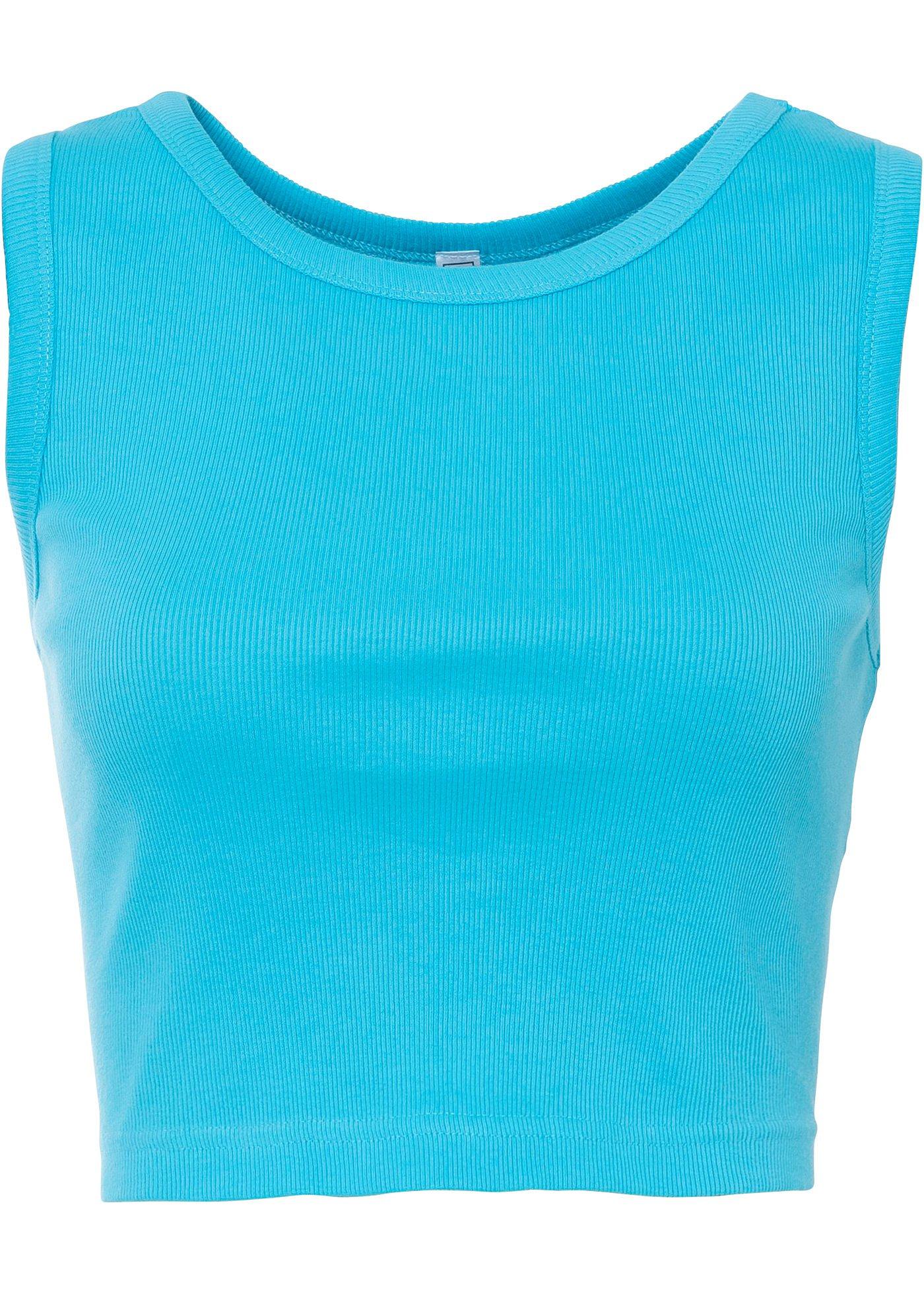 T-shirt raccourci côtelé