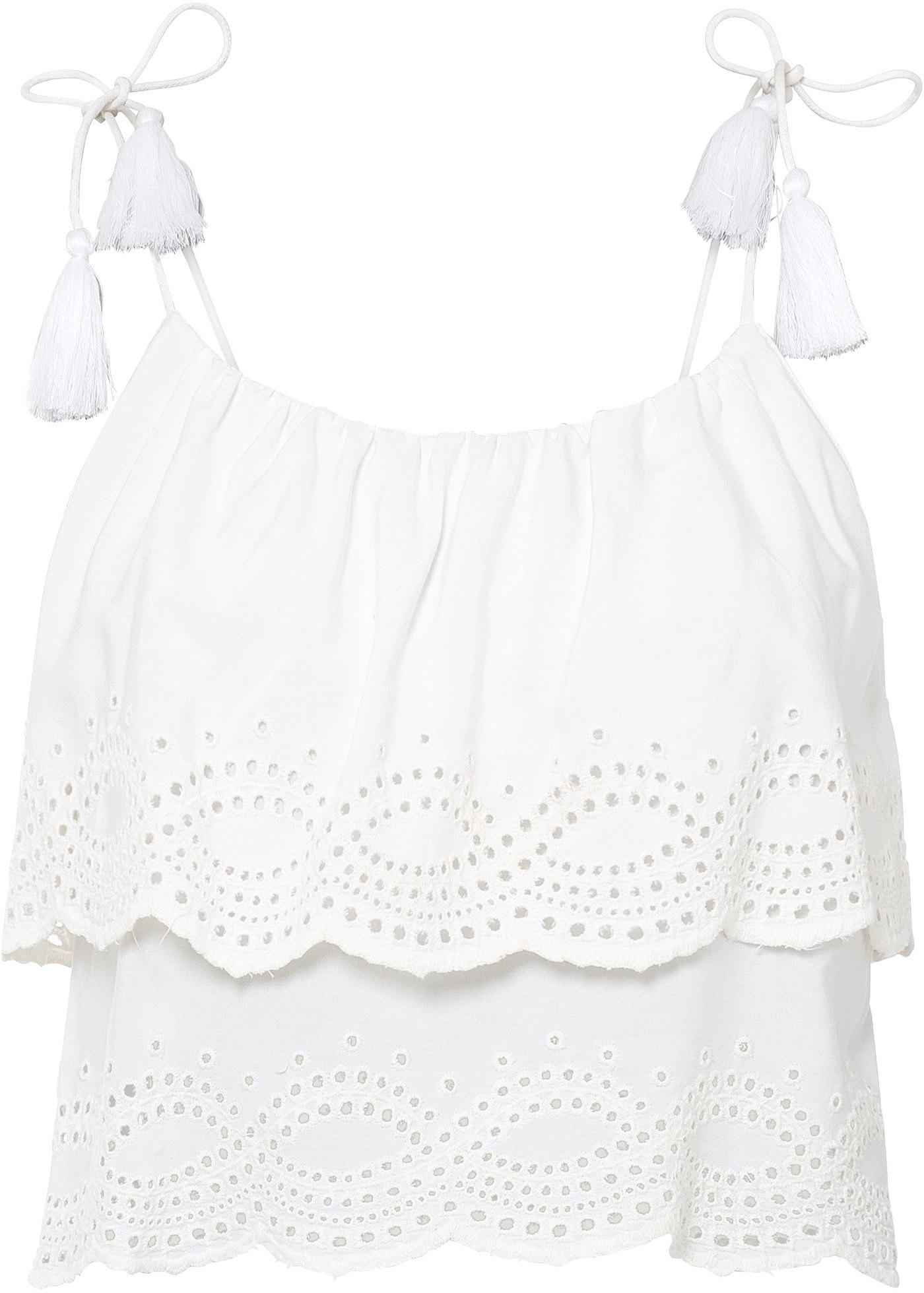 Top raccourci avec base en dentelle