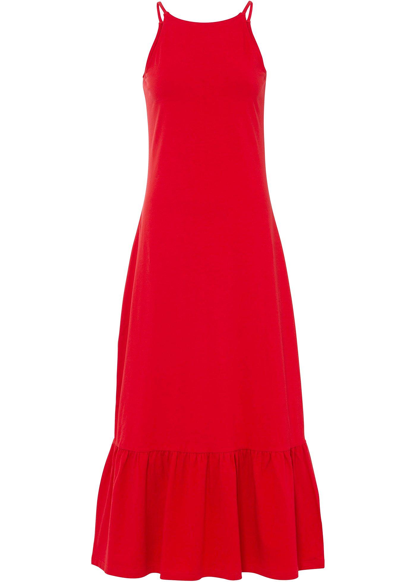 Robe longue avec volant à la base