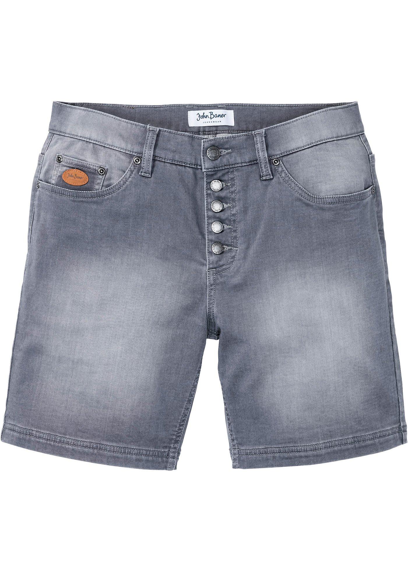 Short long en jean extensible Regular Fit