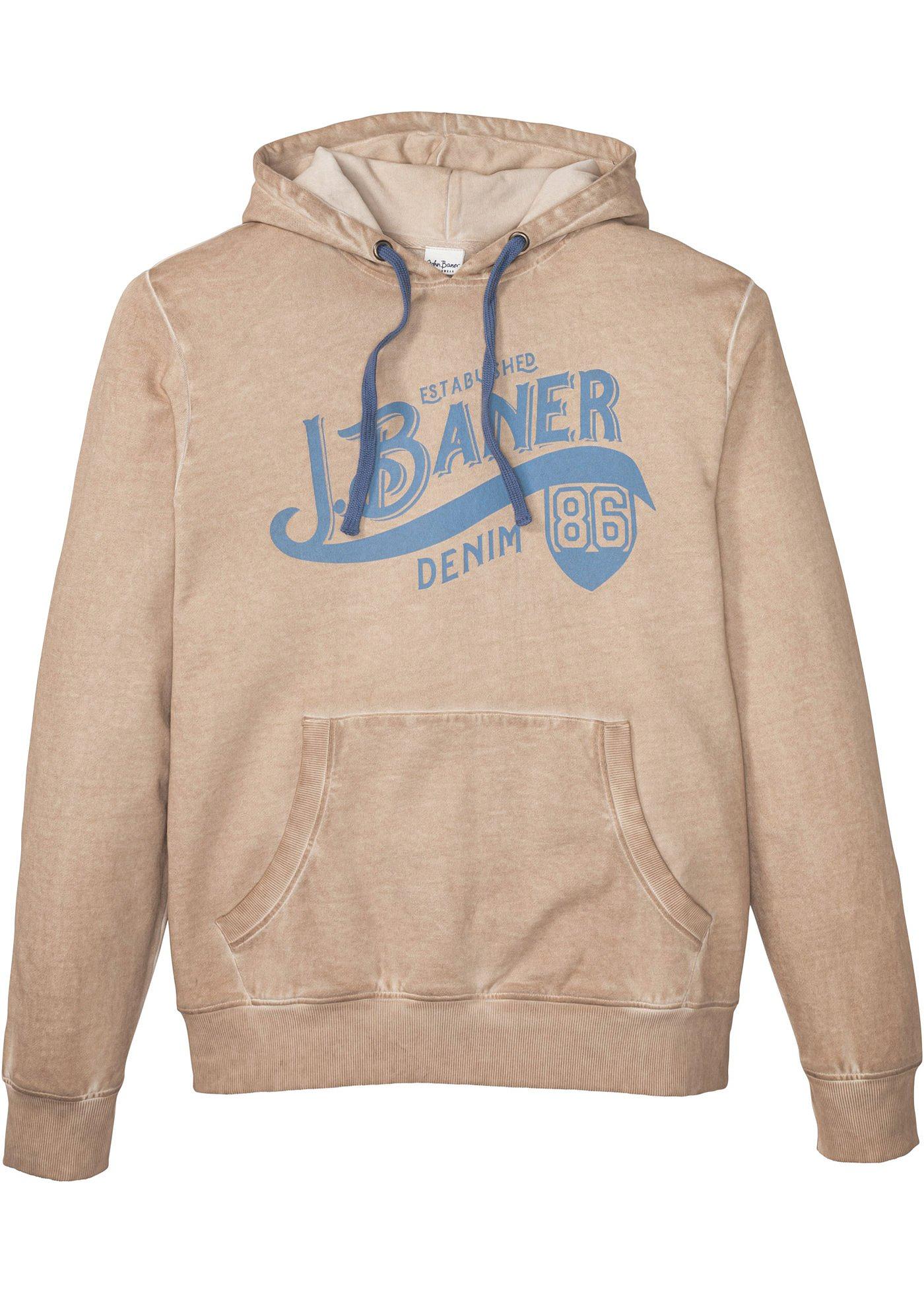 Sweat-shirt à capuche aspect délavé