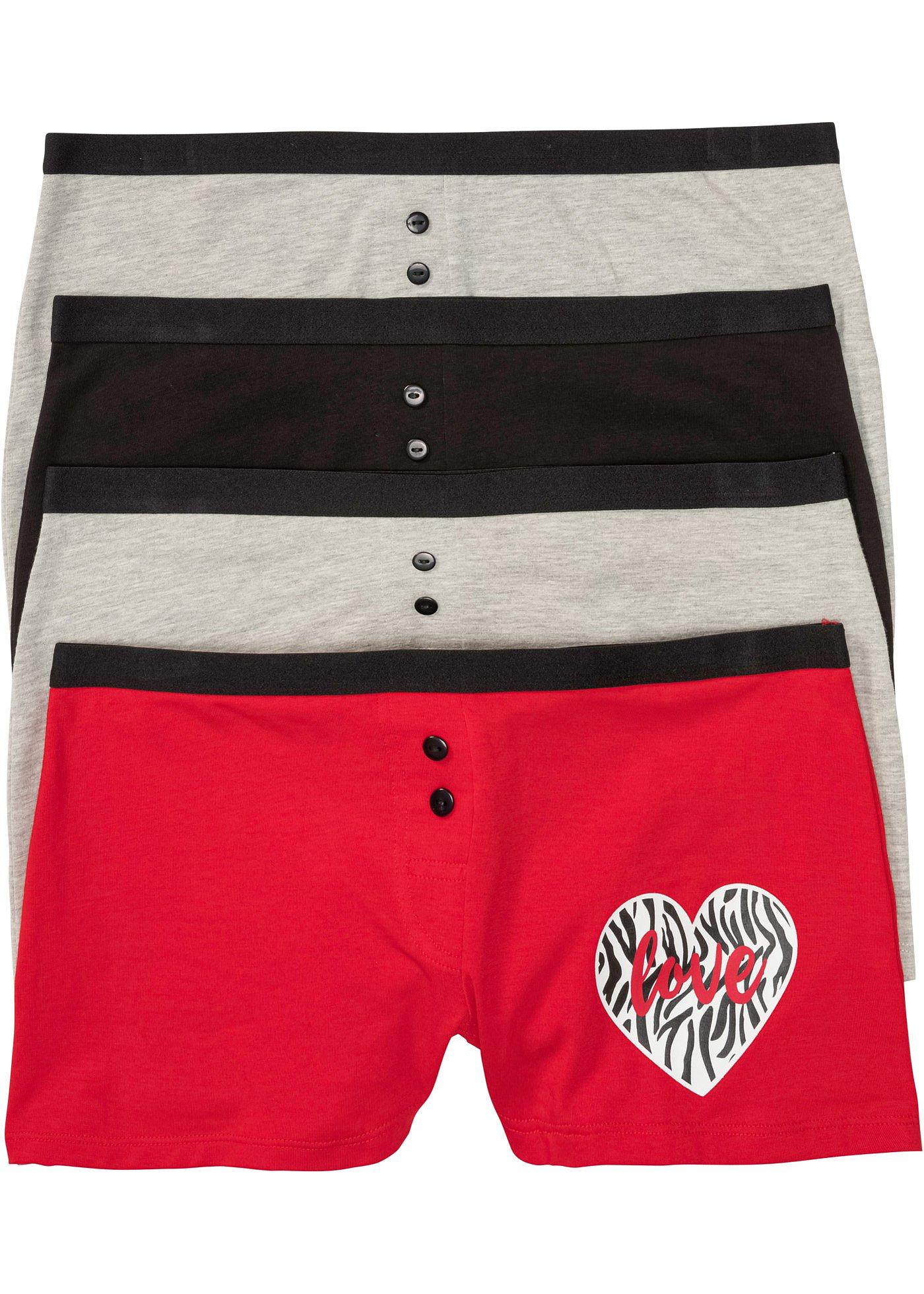 Lot de 4 boxers femme avec coton bio