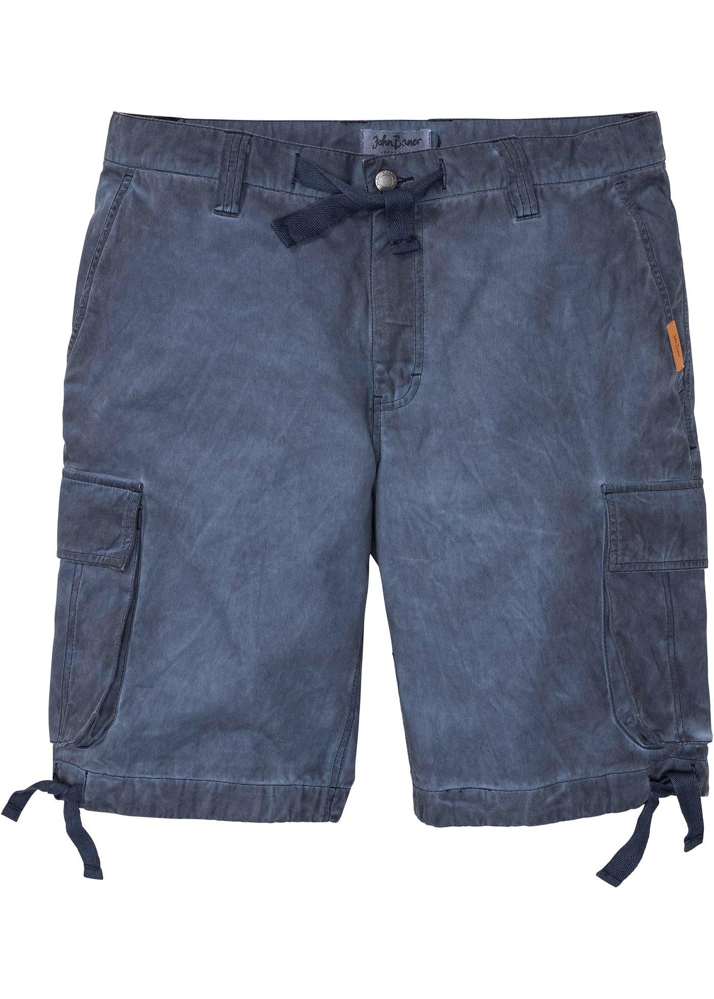 Bermuda cargo aspect délavé, Loose Fit