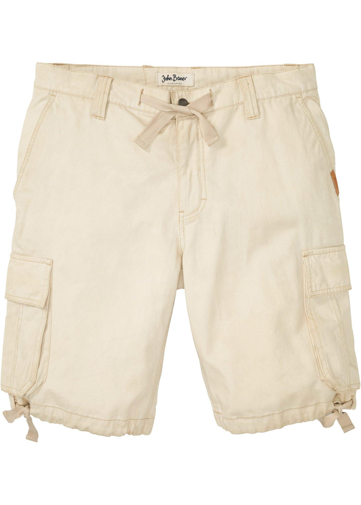 Bermuda cargo aspect délavé, Loose Fit