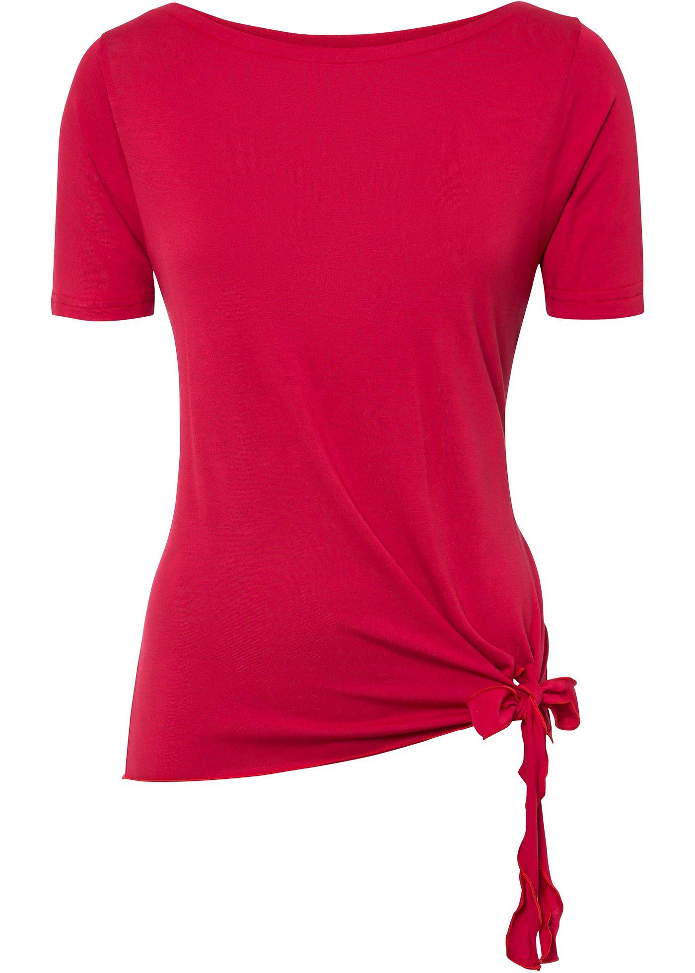 T-shirt avec détail nœud en viscose durable