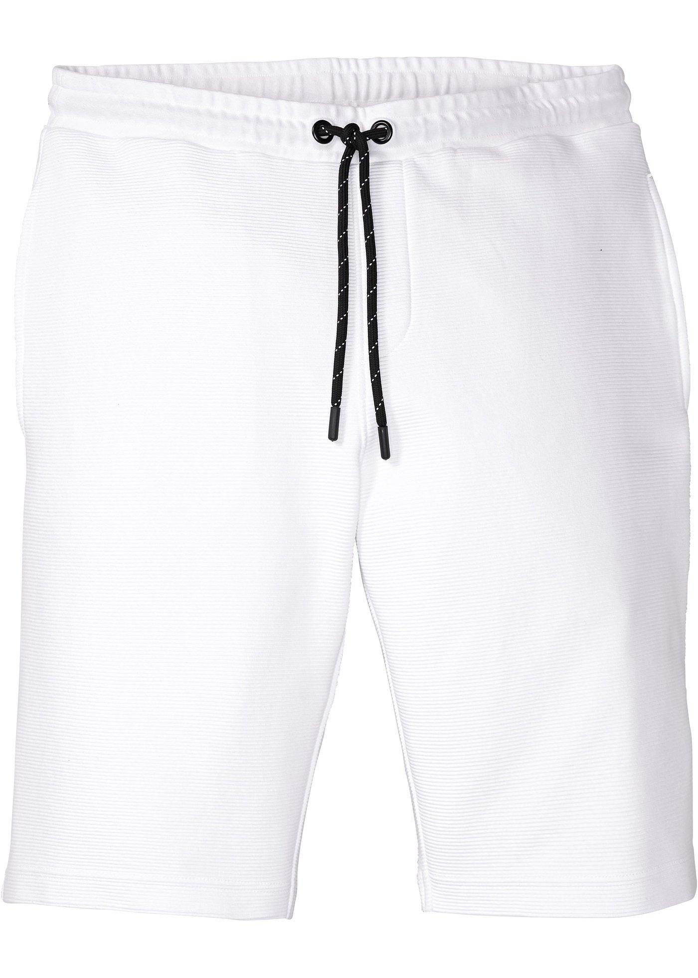 Bermuda sweat en matière structurée, Regular Fit