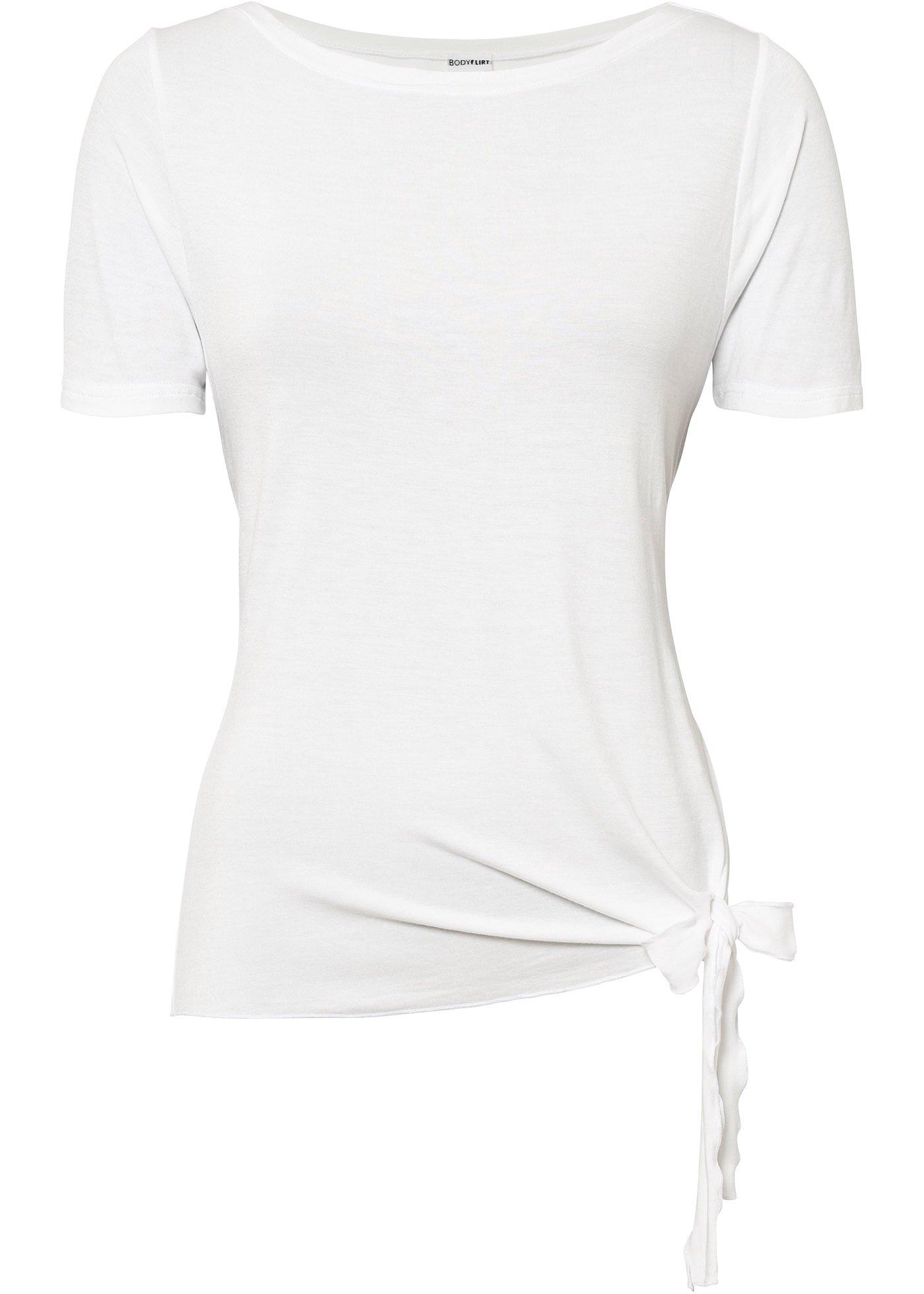 T-shirt avec détail nœud en viscose durable