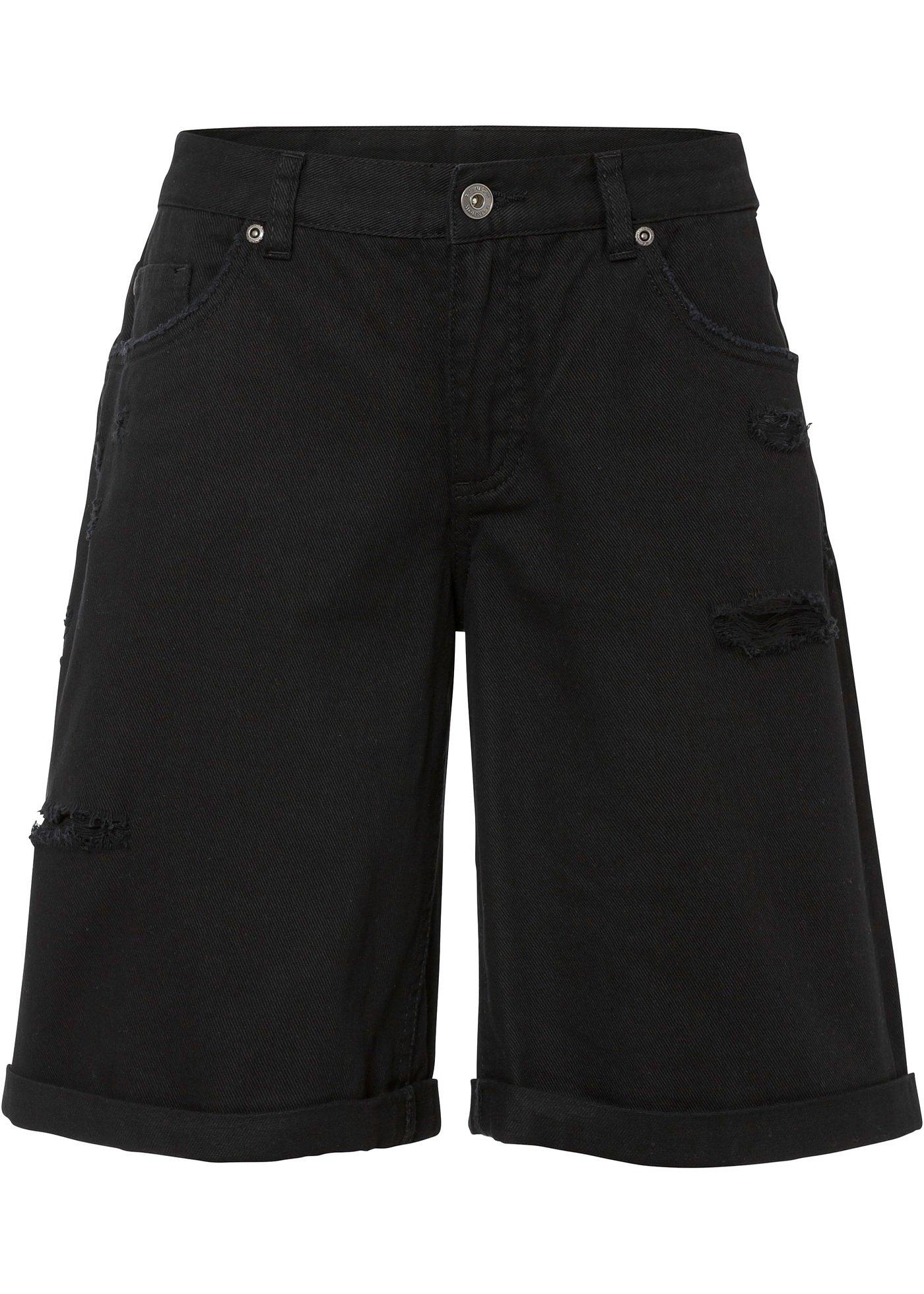 Bermuda avec effets déchirés