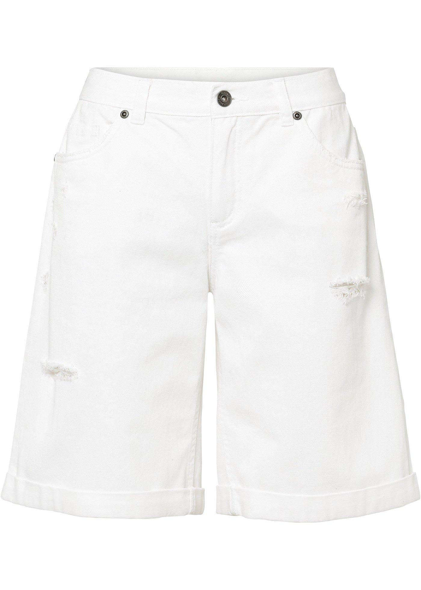 Bermuda avec effets déchirés