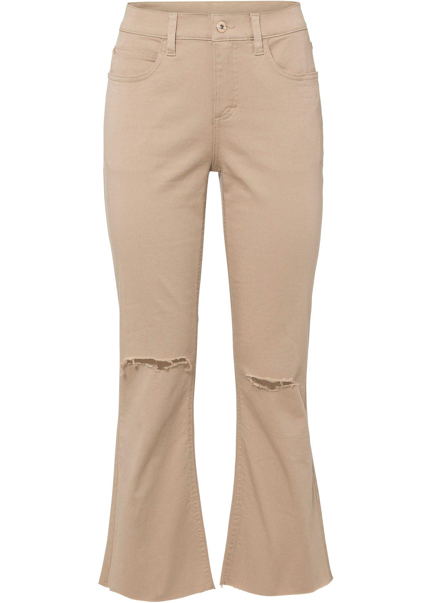 Pantalon extensible évasé 7/8 en coton bio
