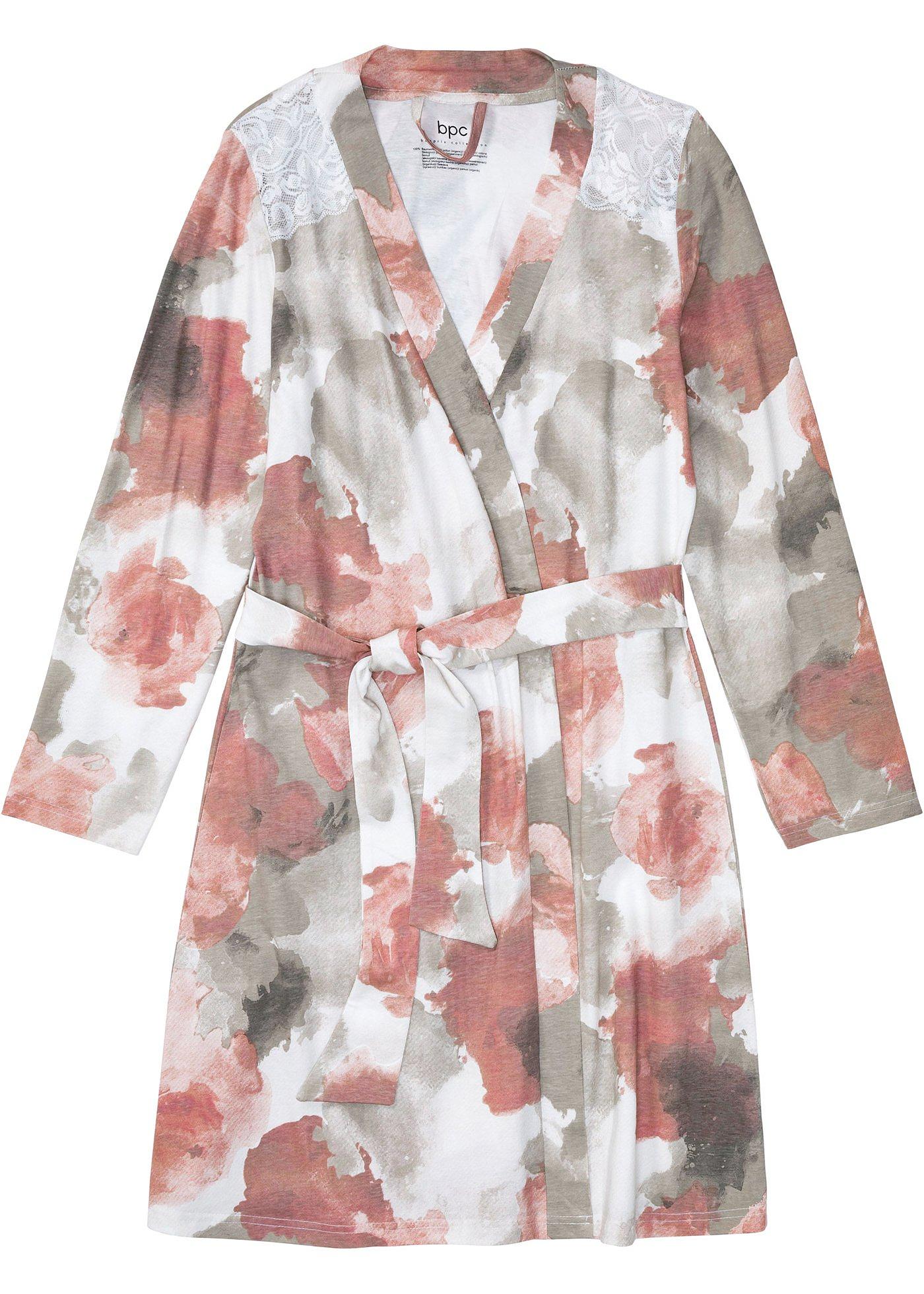 Peignoir de bain kimono matière T-shirt en coton bio