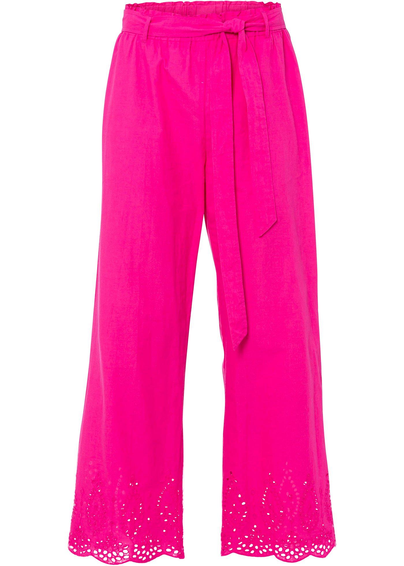 Jupe-culotte à broderie ajourée