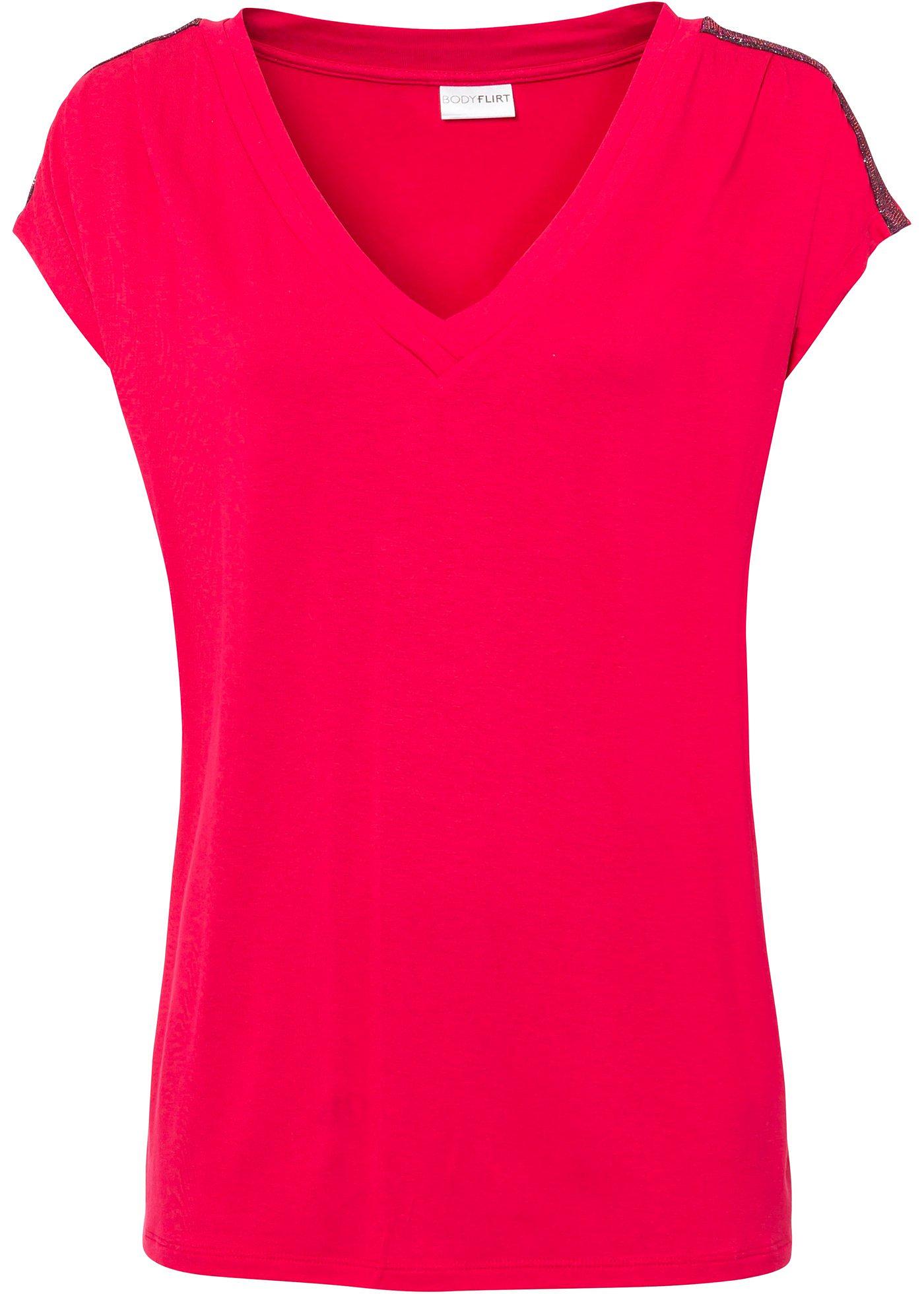 T-shirt avec application brillante en viscose durable