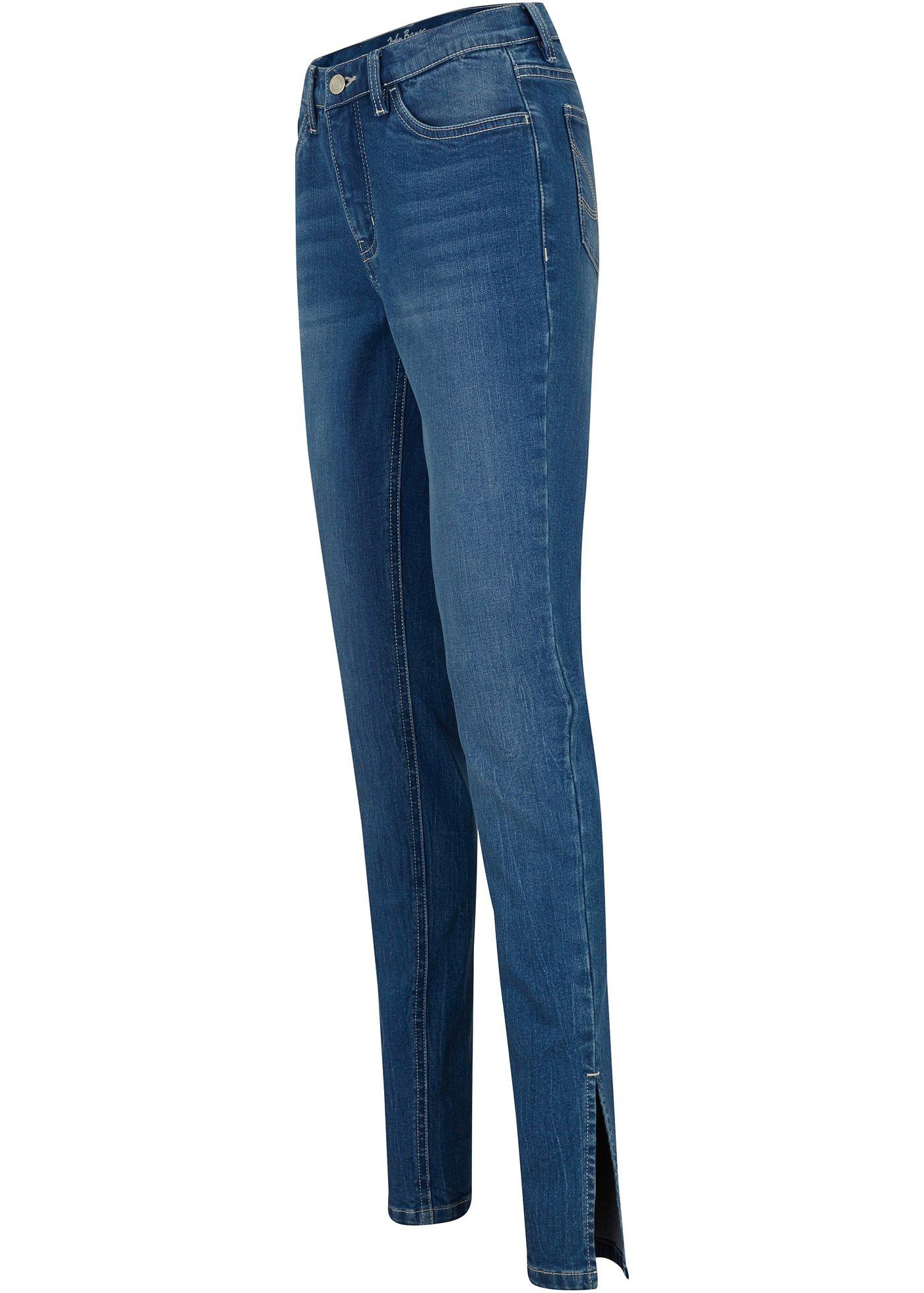 Jean extensible en coton bio avec fentes