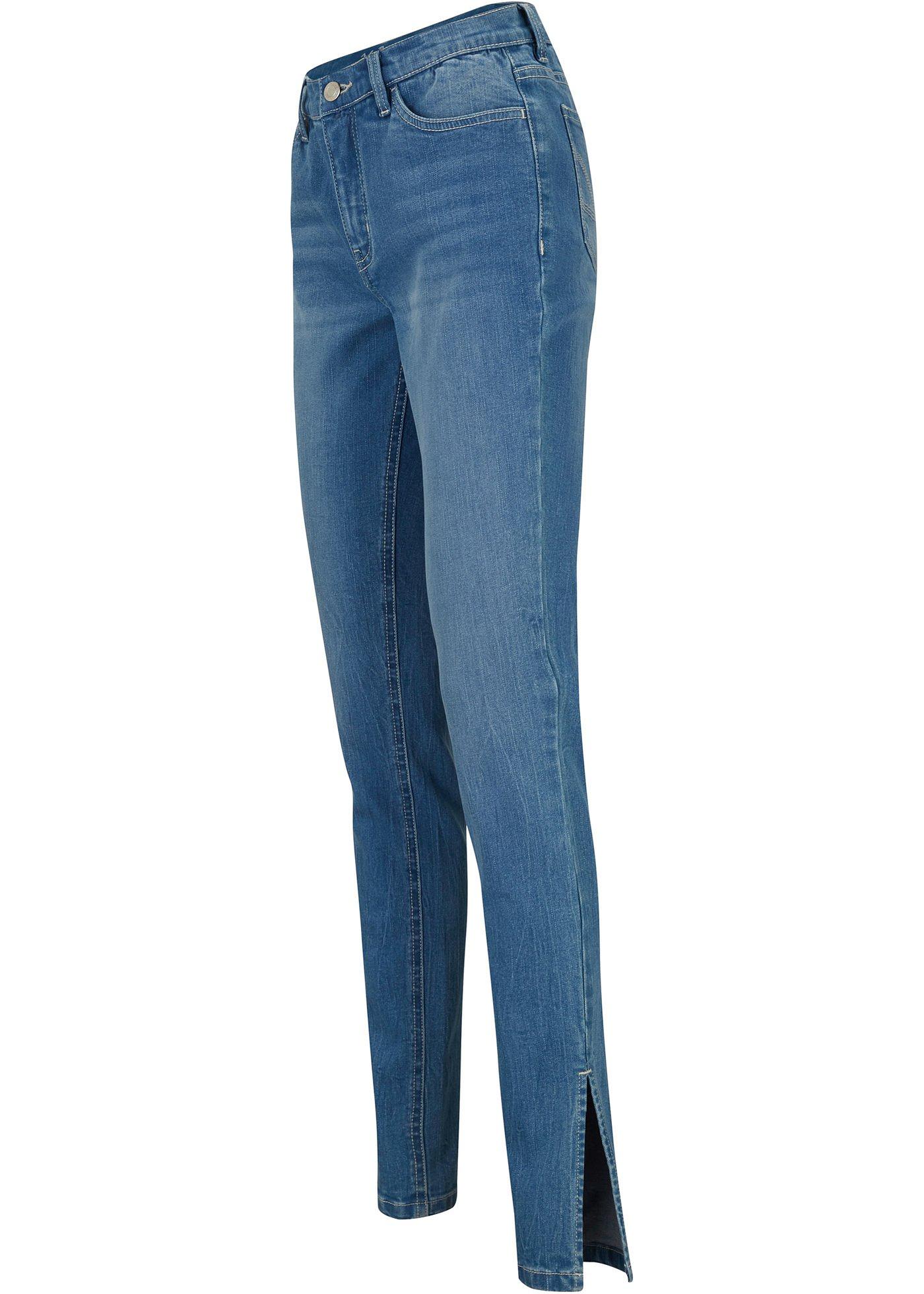 Jean extensible en coton bio avec fentes