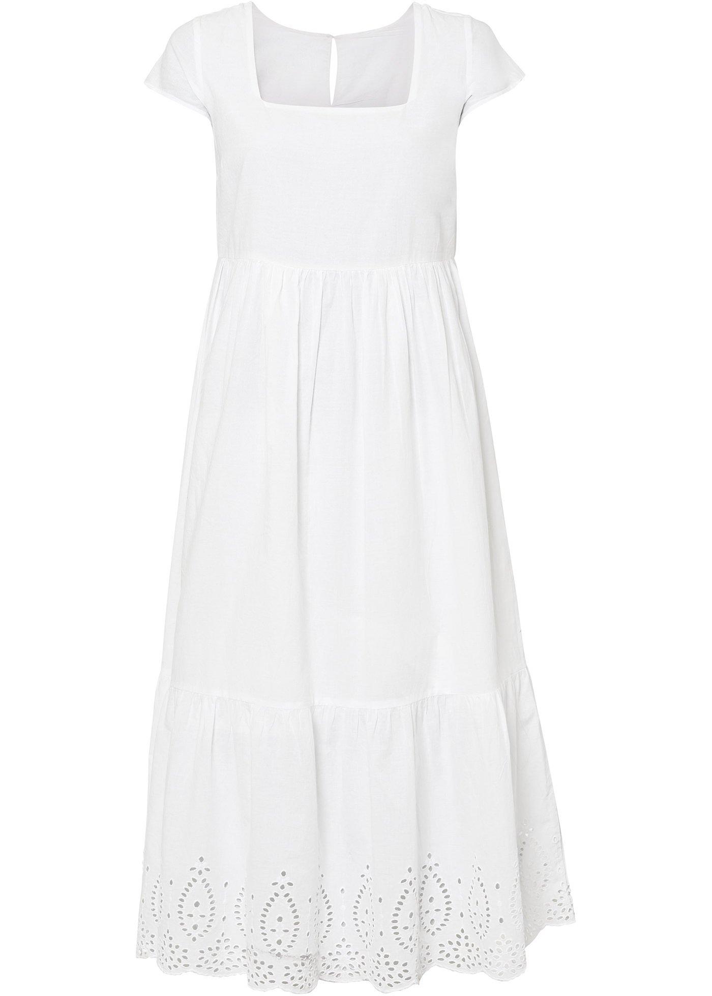 Robe midi avec broderie ajourée