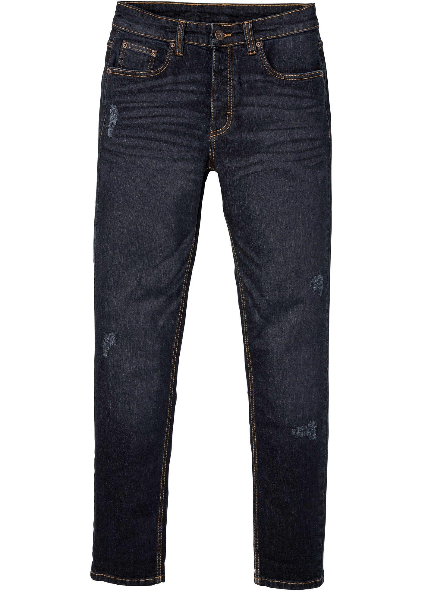 Jean extensible Regular Fit avec effets destroyed, Tapered