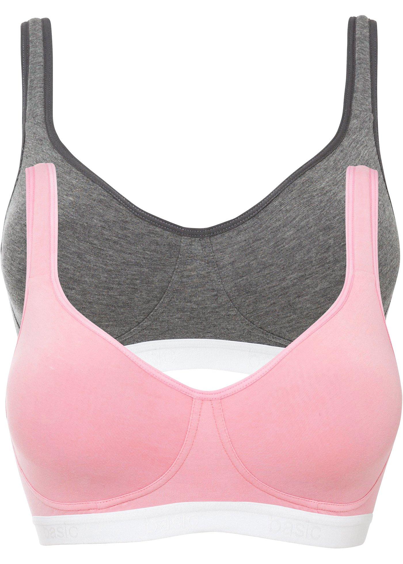 Lot de 2 soutiens-gorge sans armatures avec coton bio