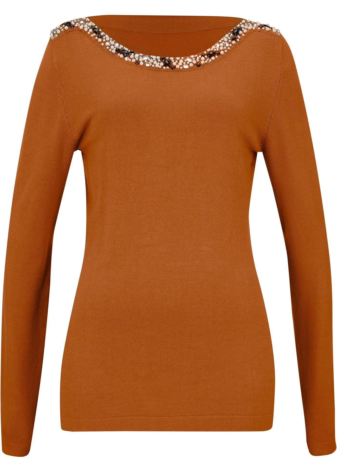 Pull avec perles appliquées