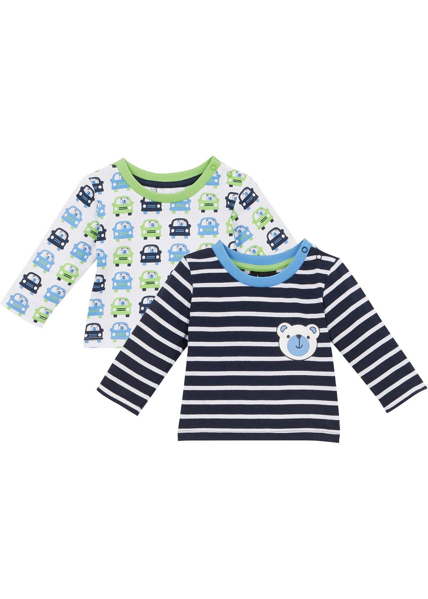 T-shirt manches longues bébé (lot de 2) en coton bio