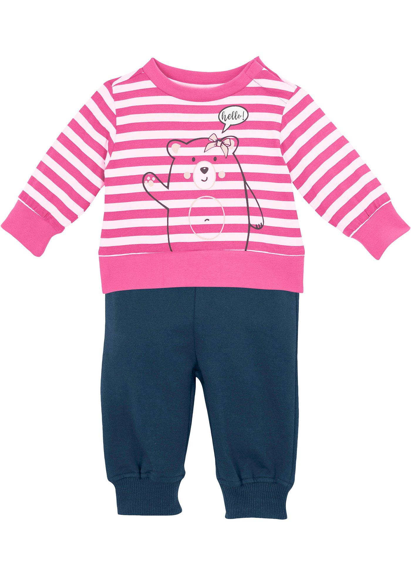 T-shirt et pantalon sweat bébé (Ens. 2 pces.) en coton bio