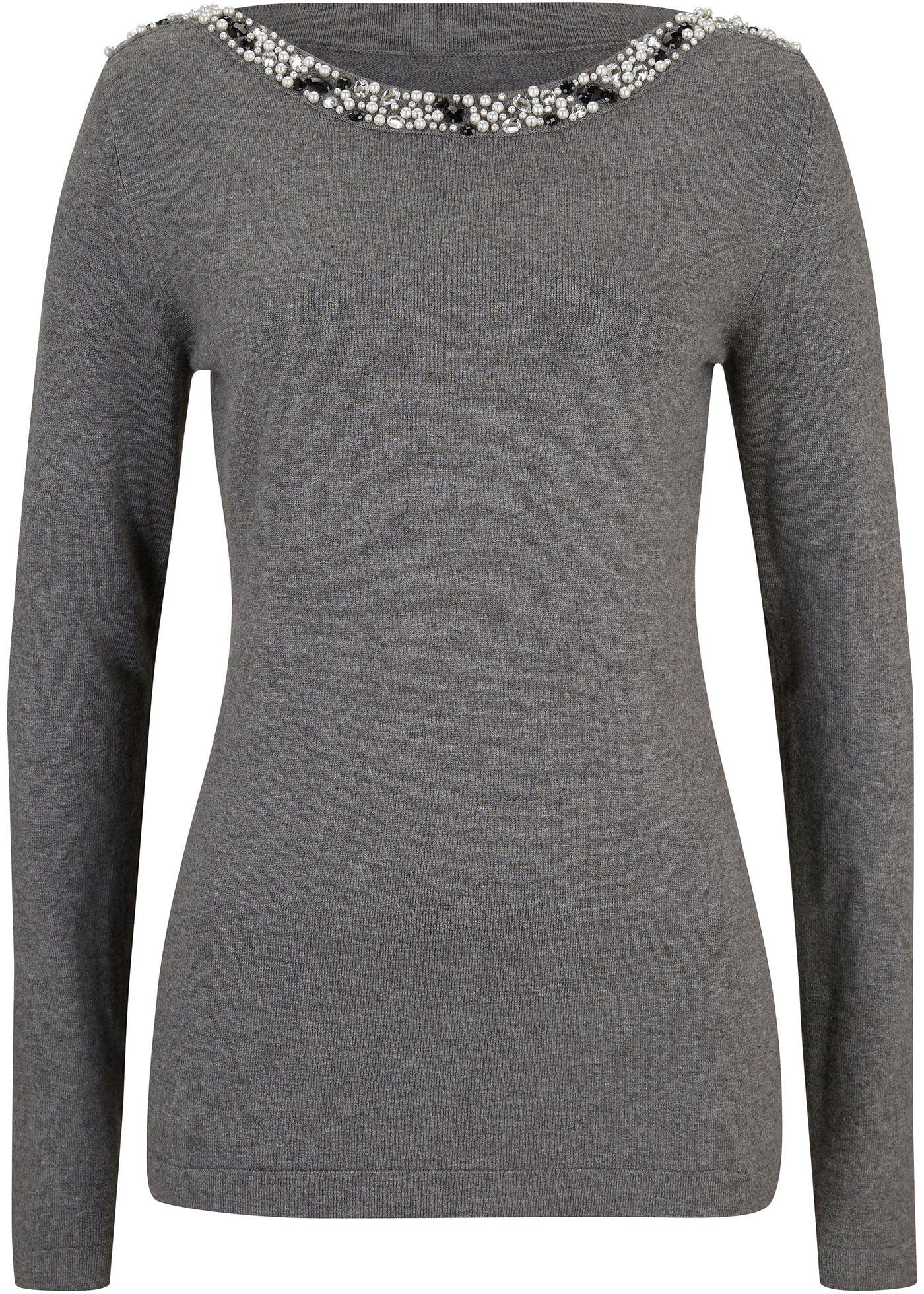 Pull avec perles appliquées