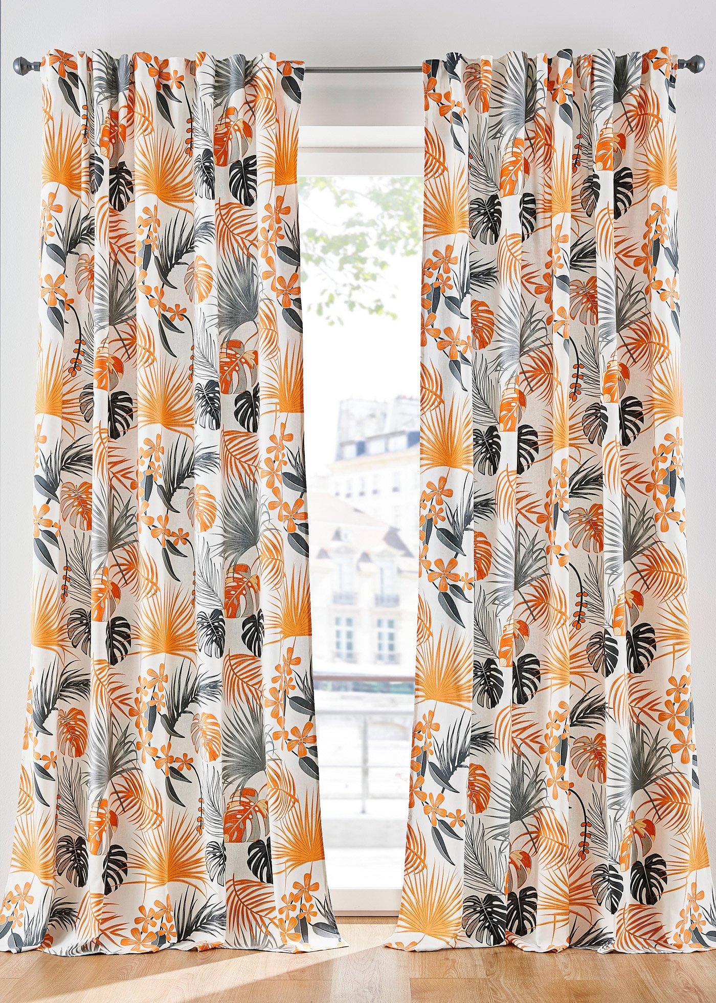 Panneau coton à imprimé végétal (1 pce.)