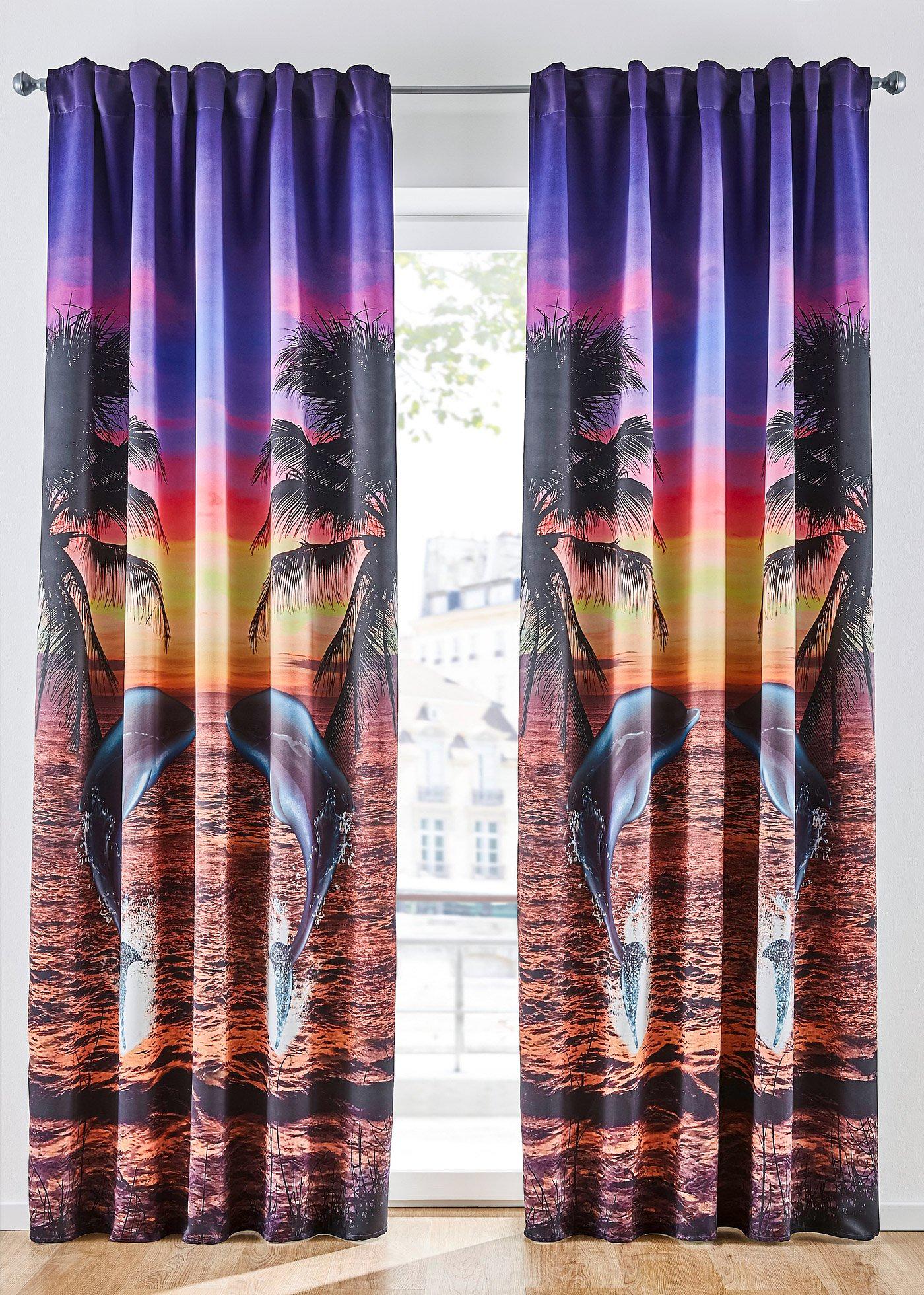 Panneau occultant motif dauphin (1 pce.)