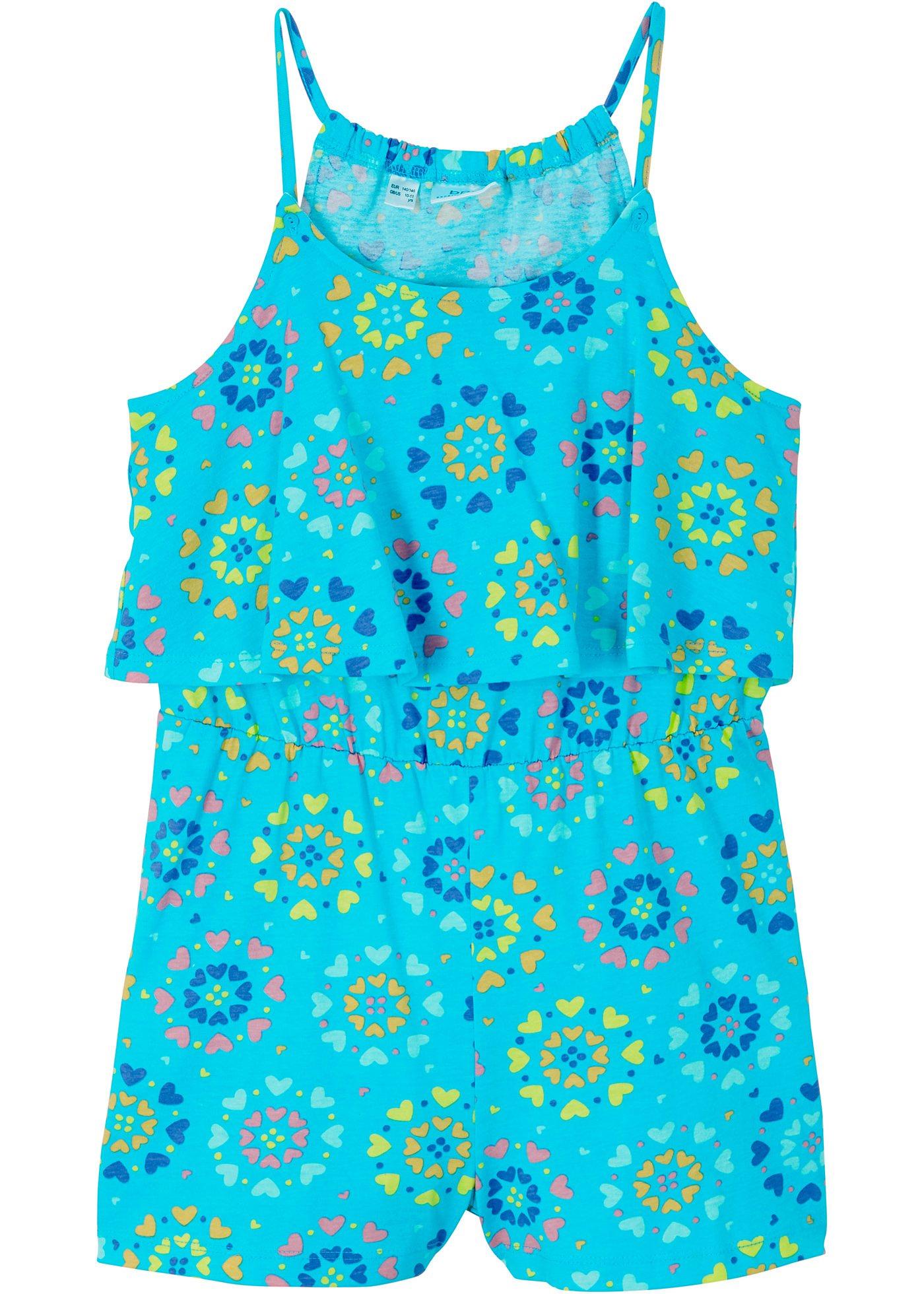 Combi short fille en coton bio