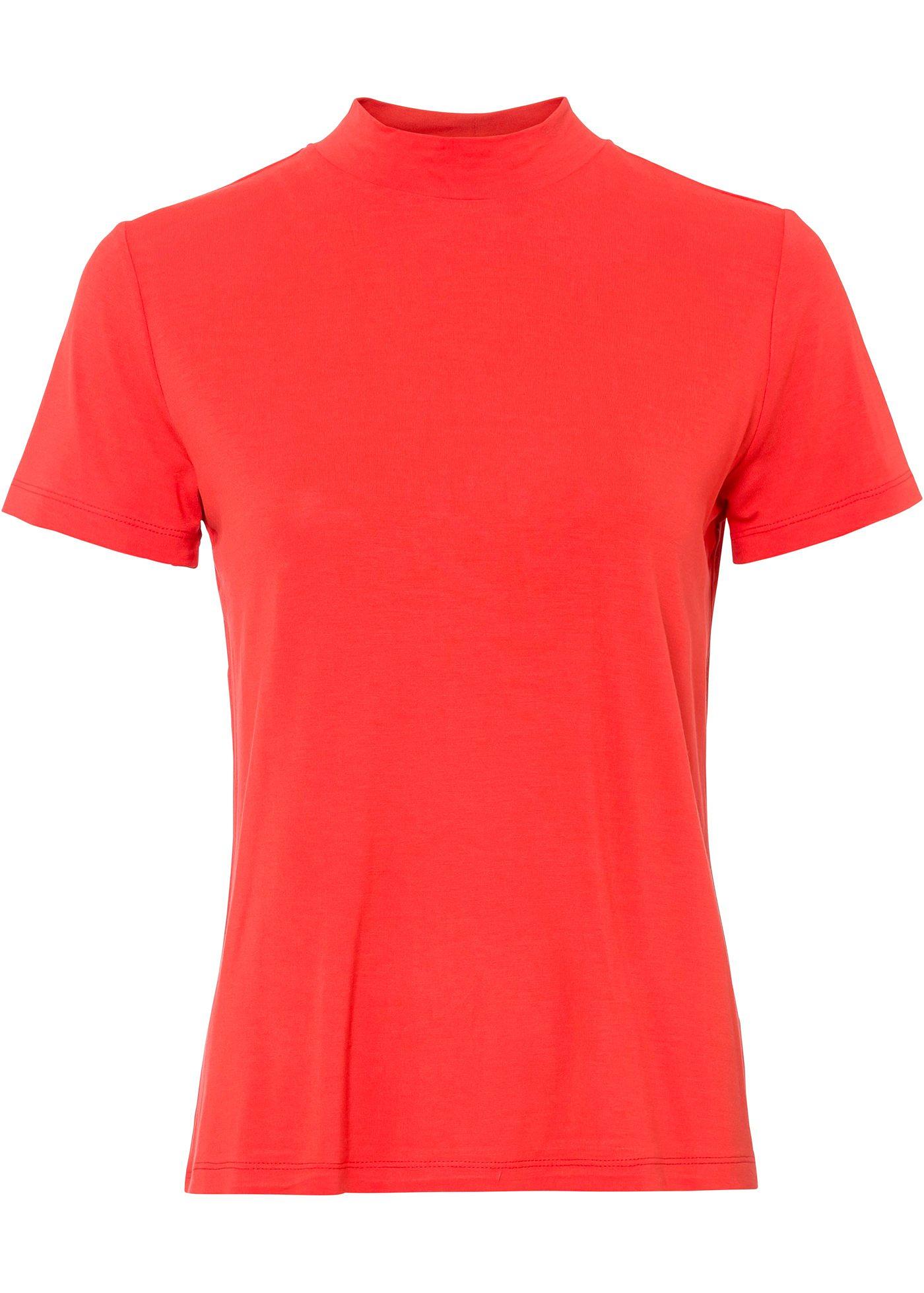 T-shirt avec col montant en viscose durable