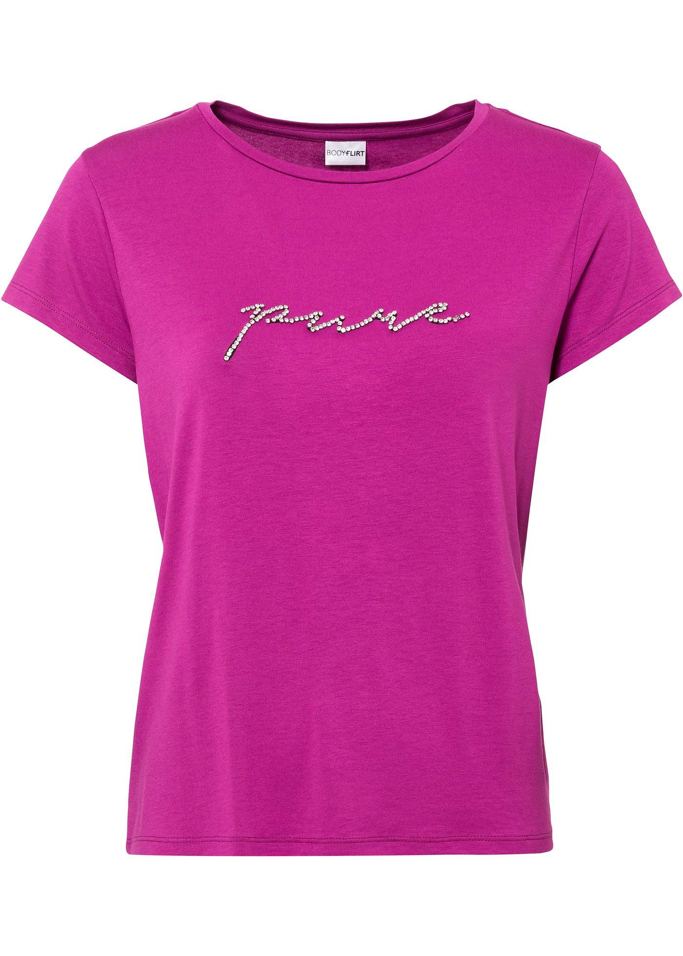 T-shirt avec strass en viscose durable