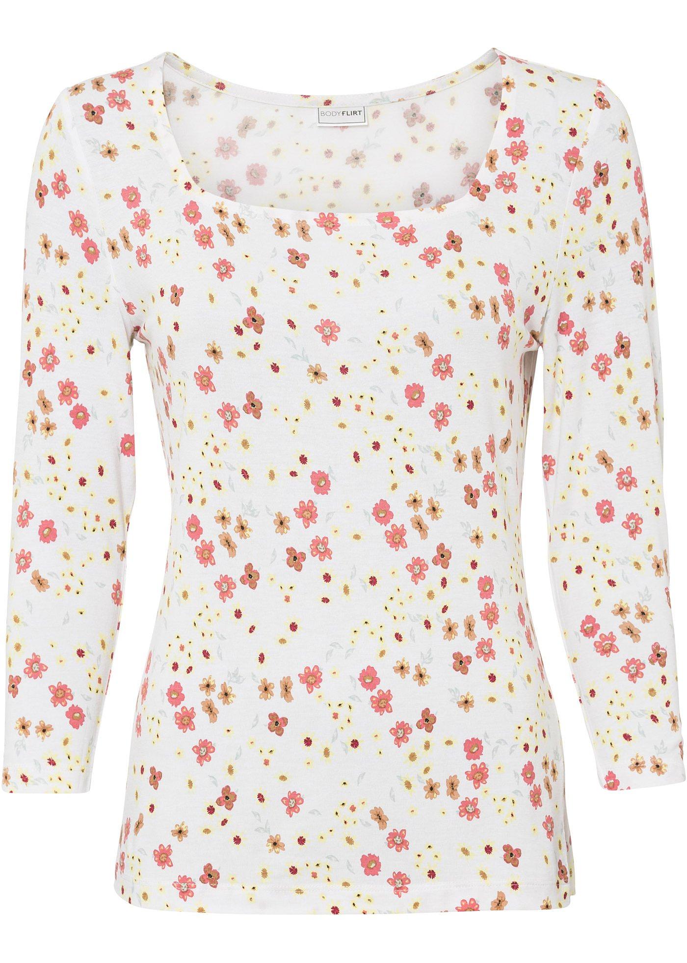 T-shirt à encolure carrée en viscose durable