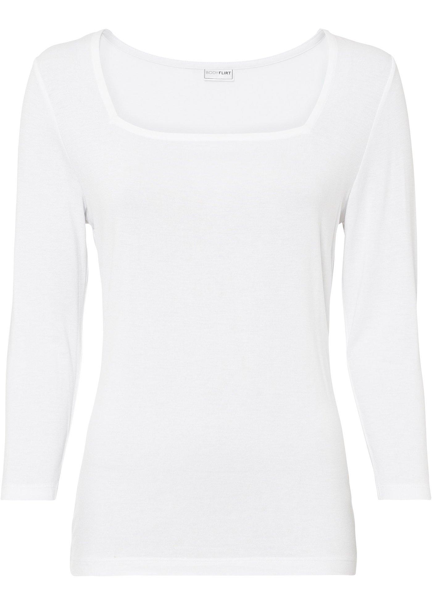 T-shirt à encolure carrée en viscose durable