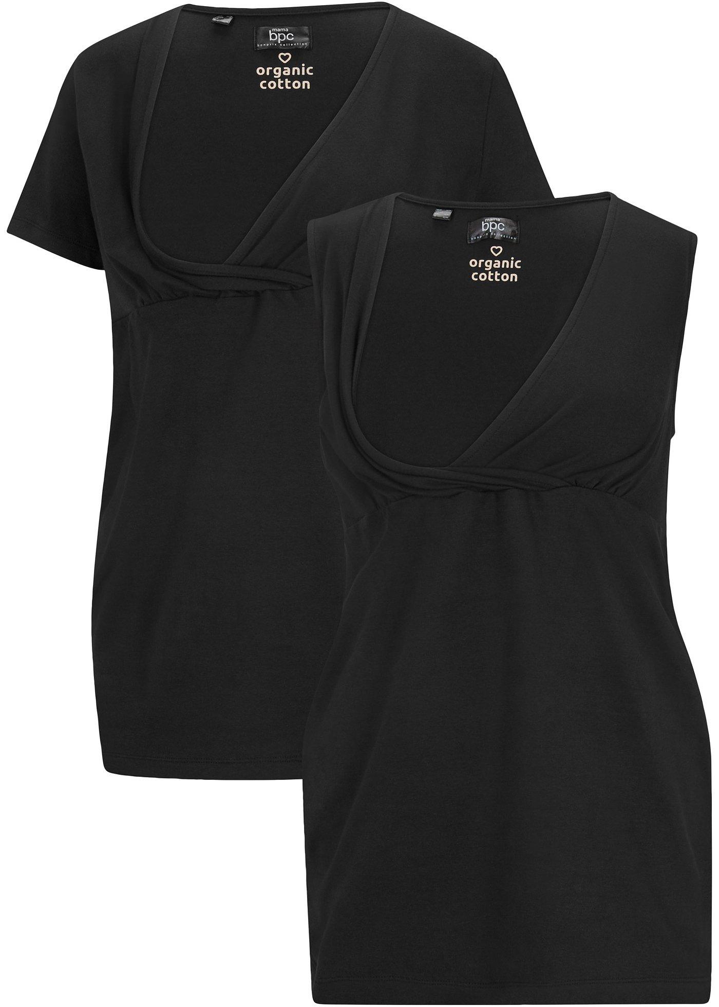 T-shirt et top de grossesse avec fonction allaitement (Ens. 2 pces.)