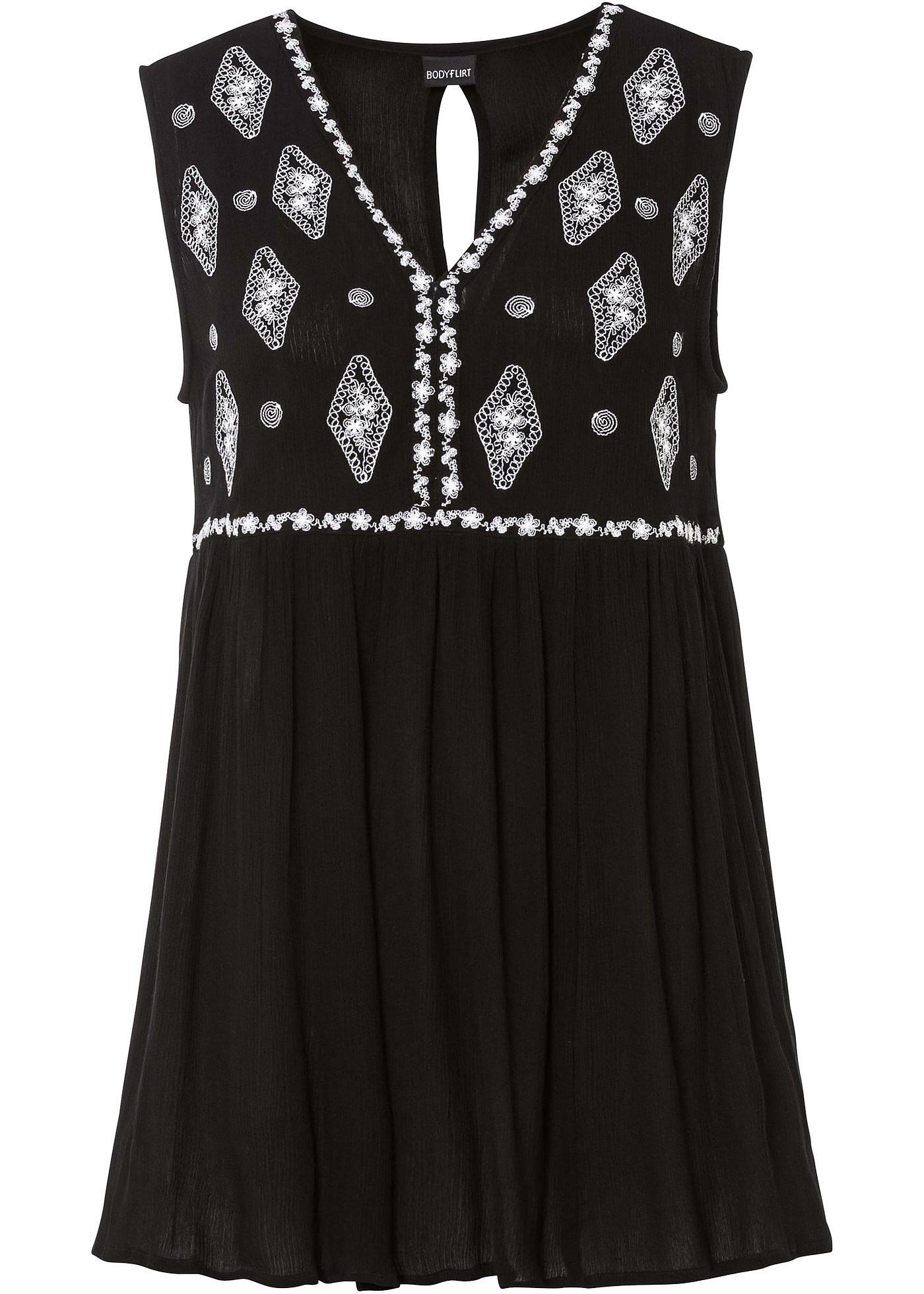 Top blouse à broderie