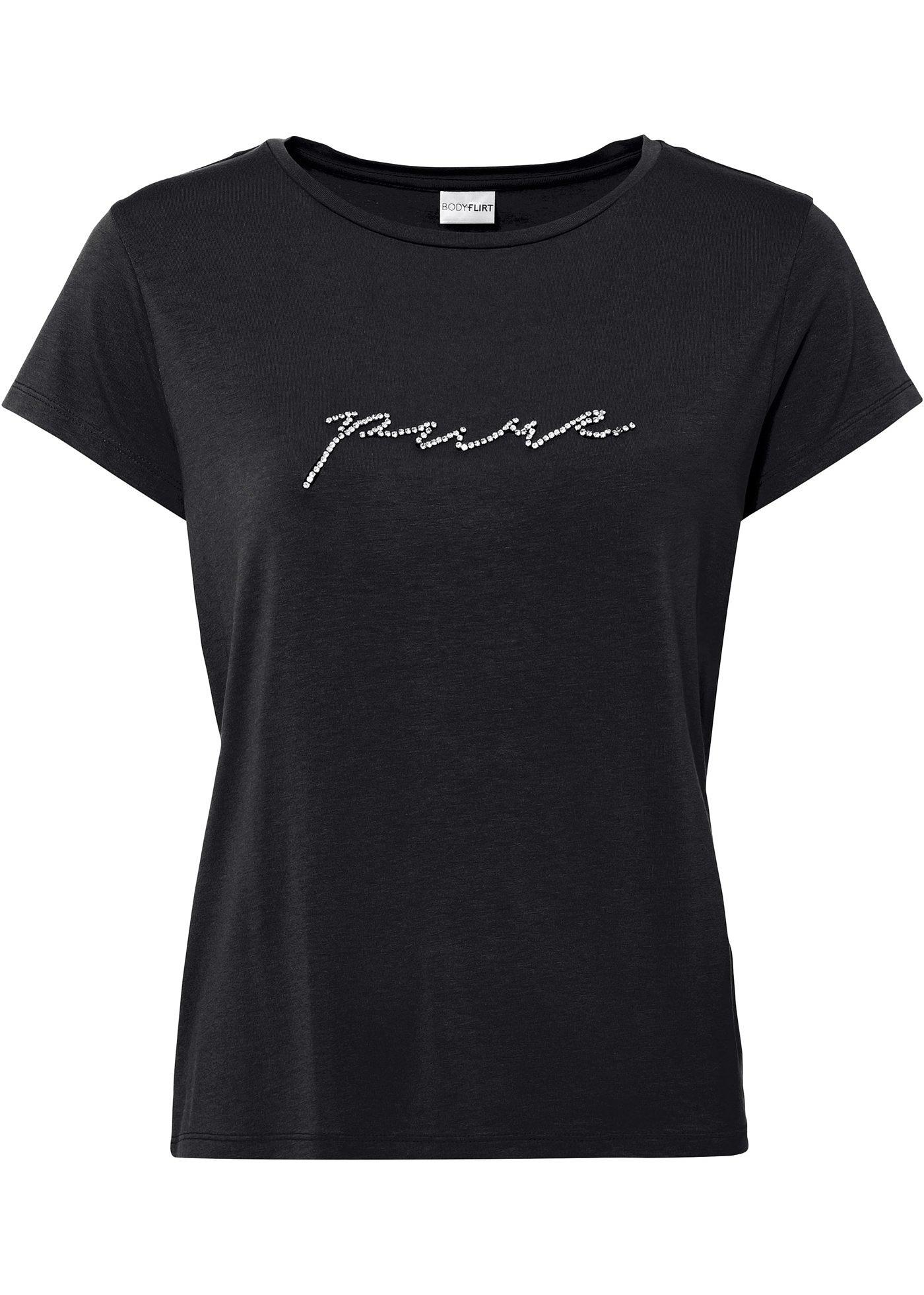 T-shirt avec strass en viscose durable