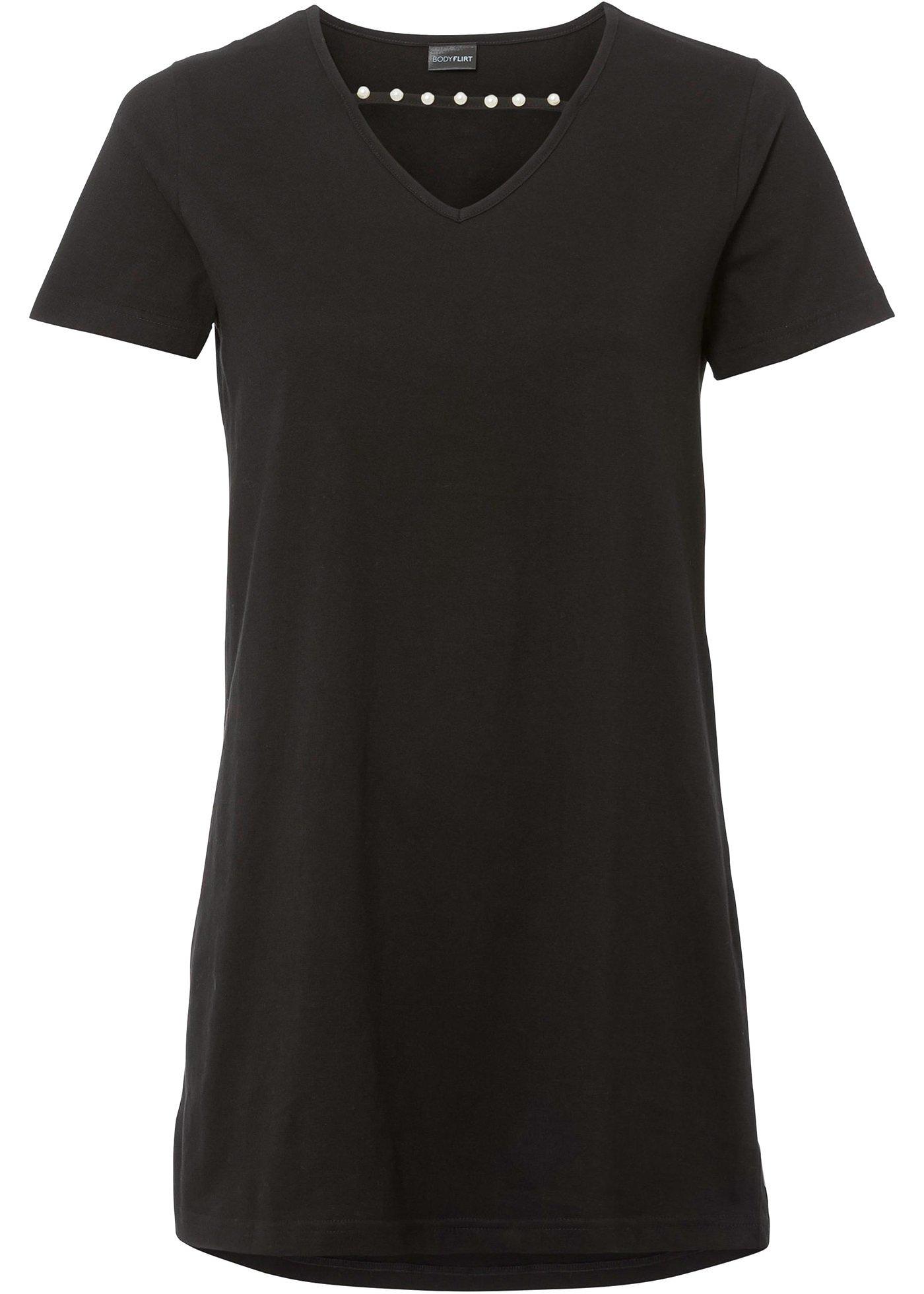 T-shirt long avec éléments décoratifs