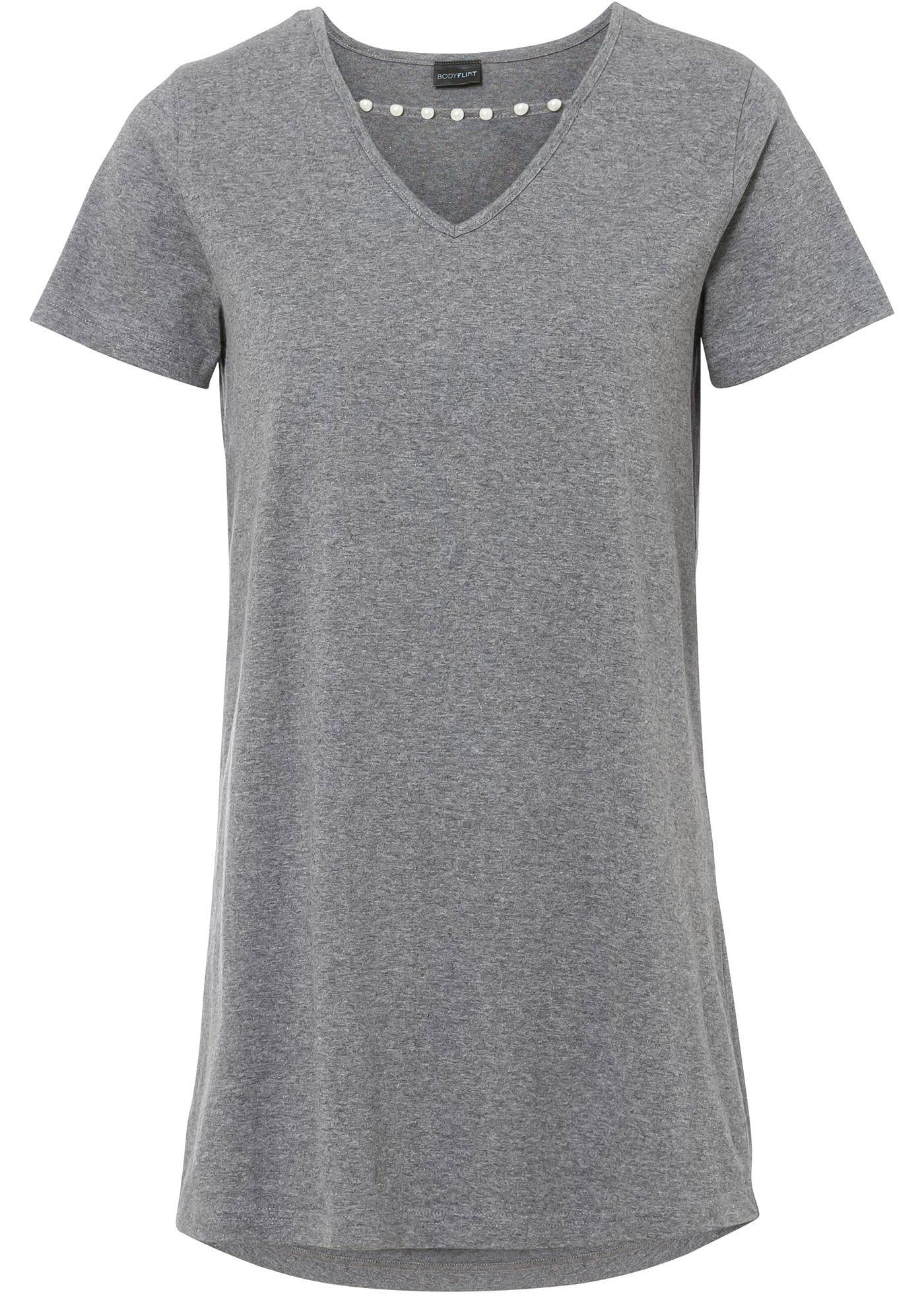 T-shirt long avec éléments décoratifs