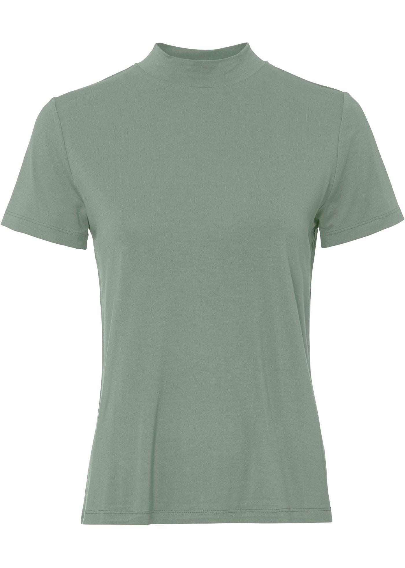 T-shirt avec col montant en viscose durable
