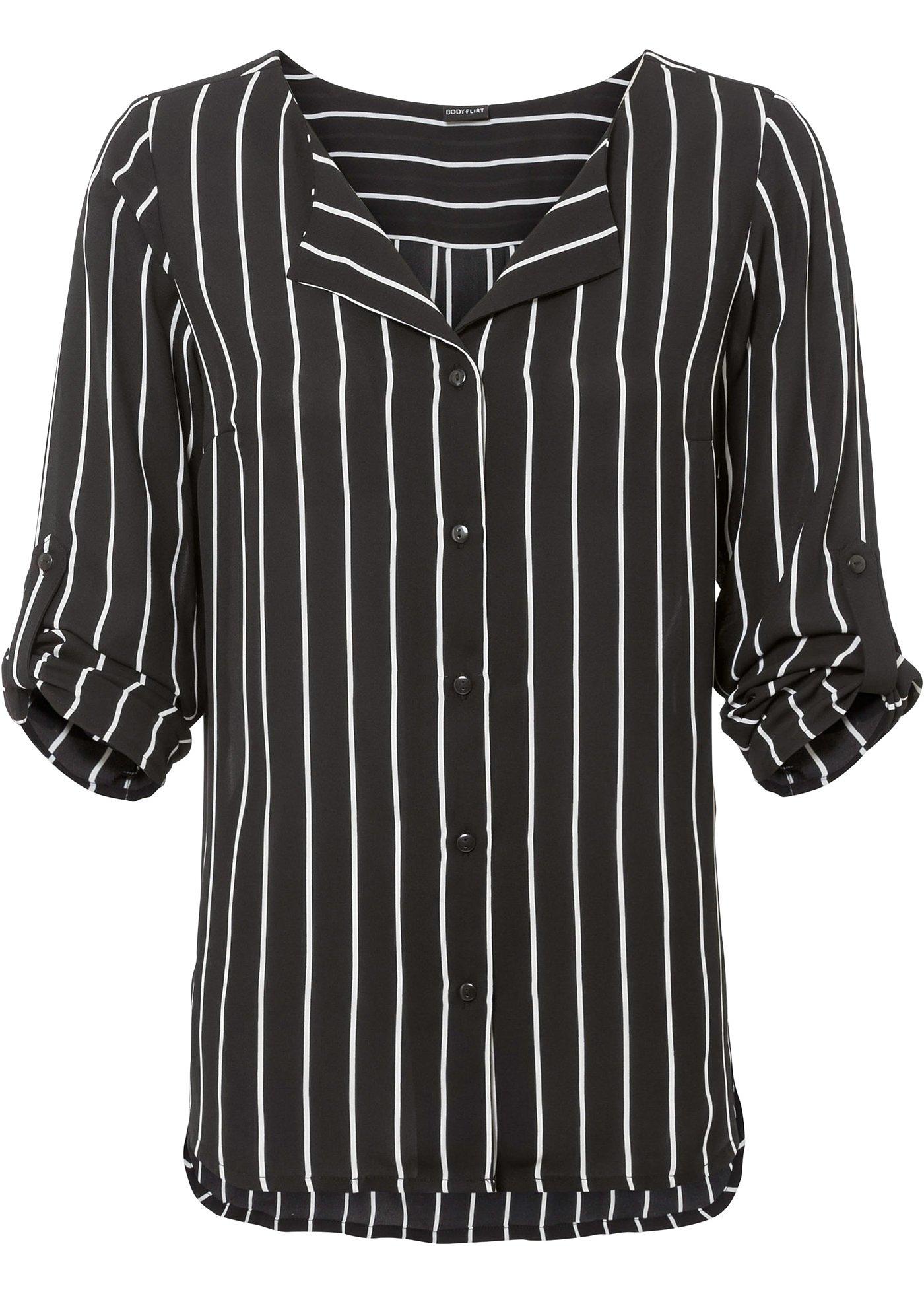 Chemisier rayé avec polyester recyclé