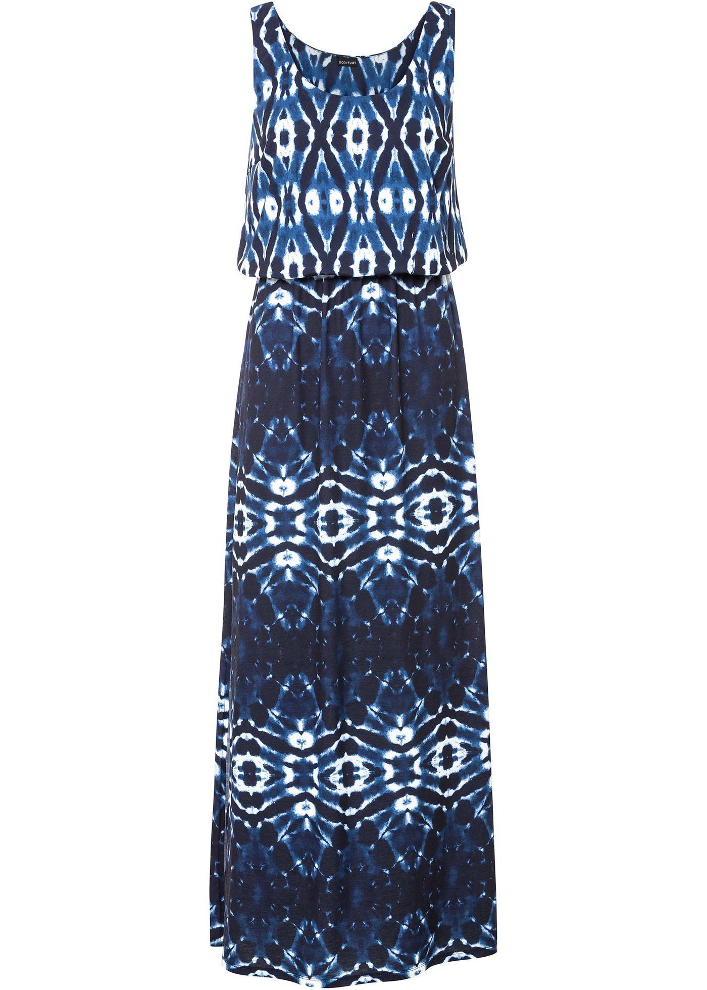 Robe longue à imprimé batik