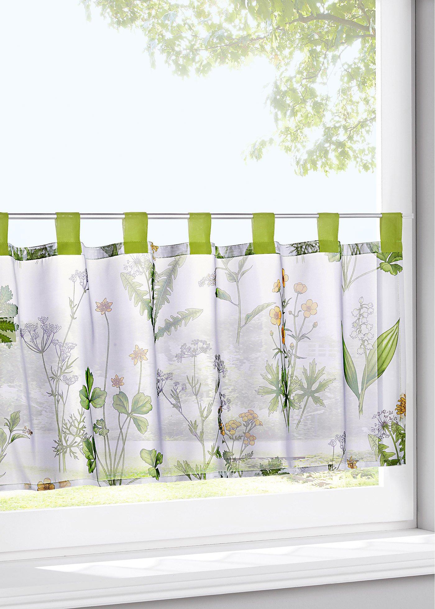 Vitrage à imprimé botanique